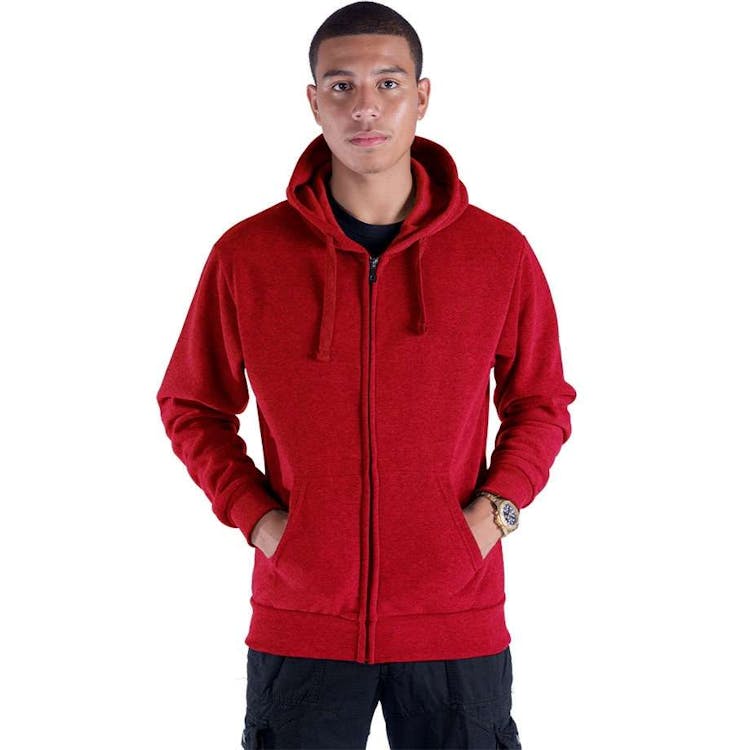 Men's Fleece Full Zip Hoodies - Size Large Red, custom hoodie or sweatshirt with logo imprint 2