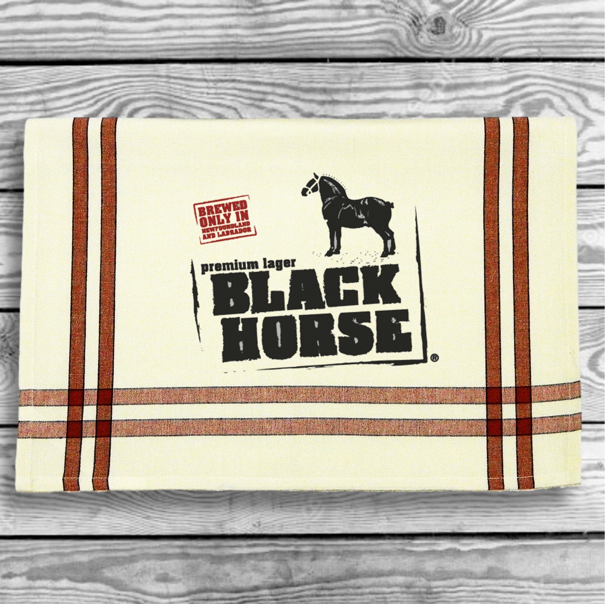 Red/Black Double Stripe Kitchen Towel - 20"x28" 1