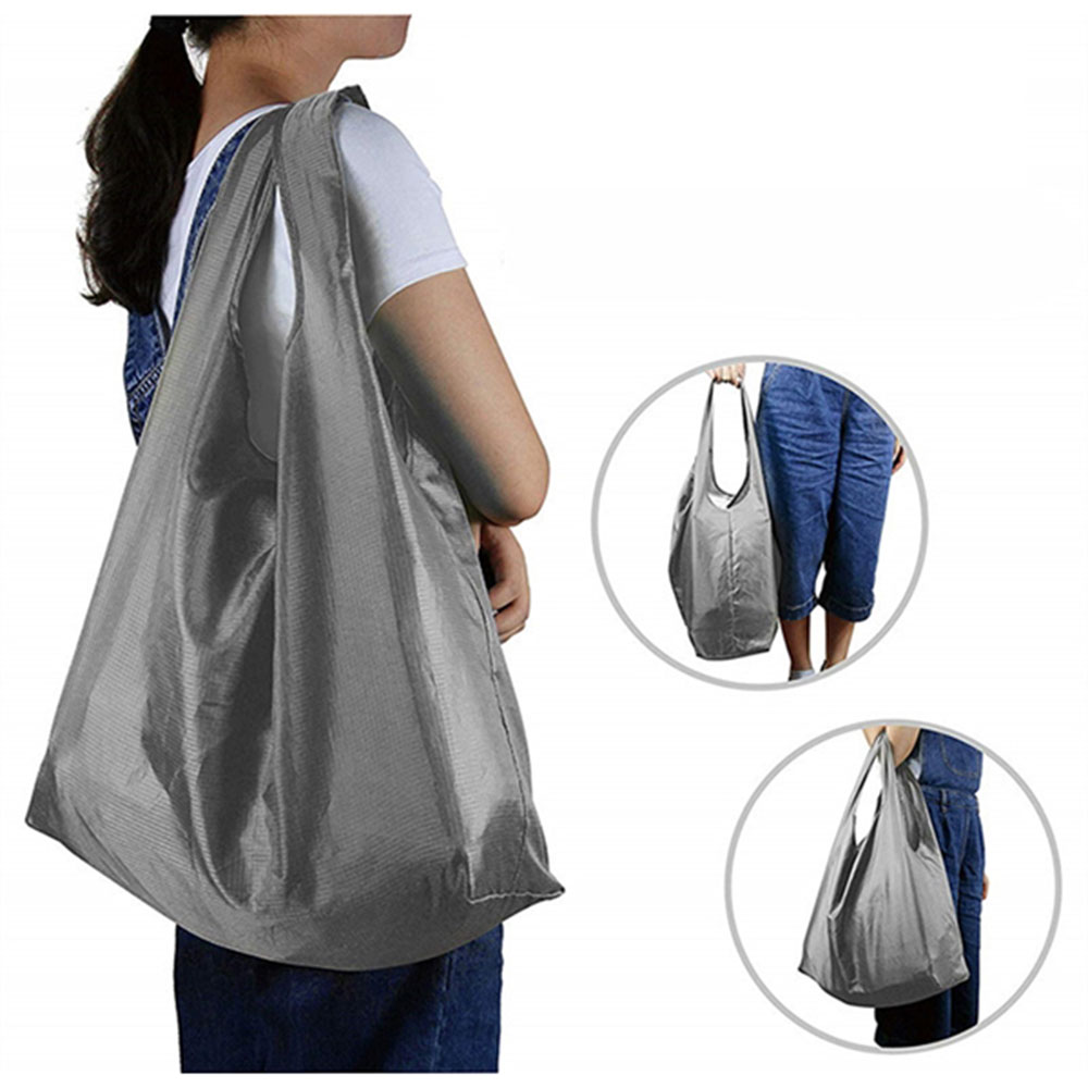 Folding Reusable Tote Grocery Bag, custom tote bag with logo imprint 4