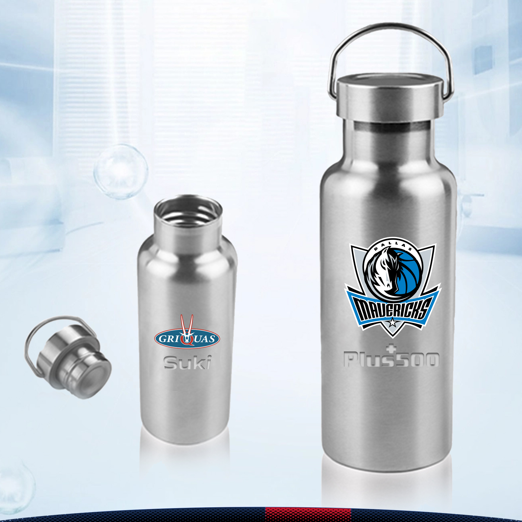 Fulnis Stainless Steel Water Bottle - 17 OZ., custom water bottle with logo imprint 2
