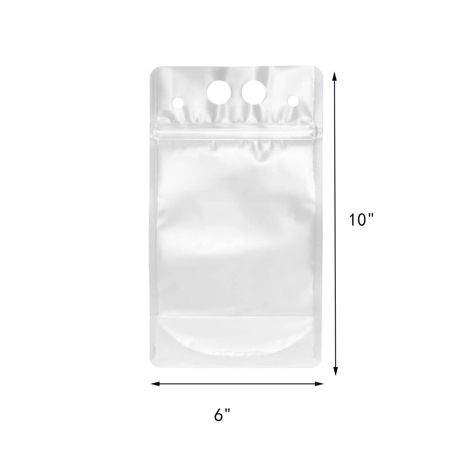 25oz Hand-held Closable Zipper Drinking Pouches With Straw 3
