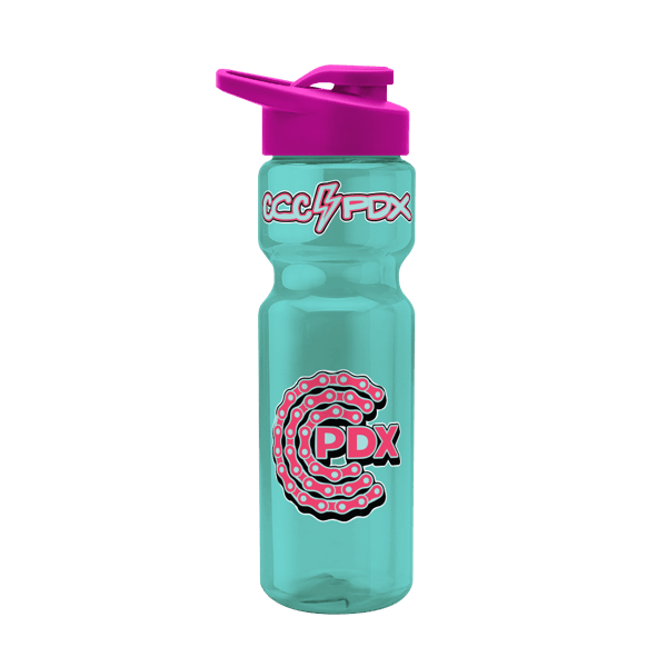 Blazer 28oz Transparent Bike Bottle w/Drink-thru Lid 1331