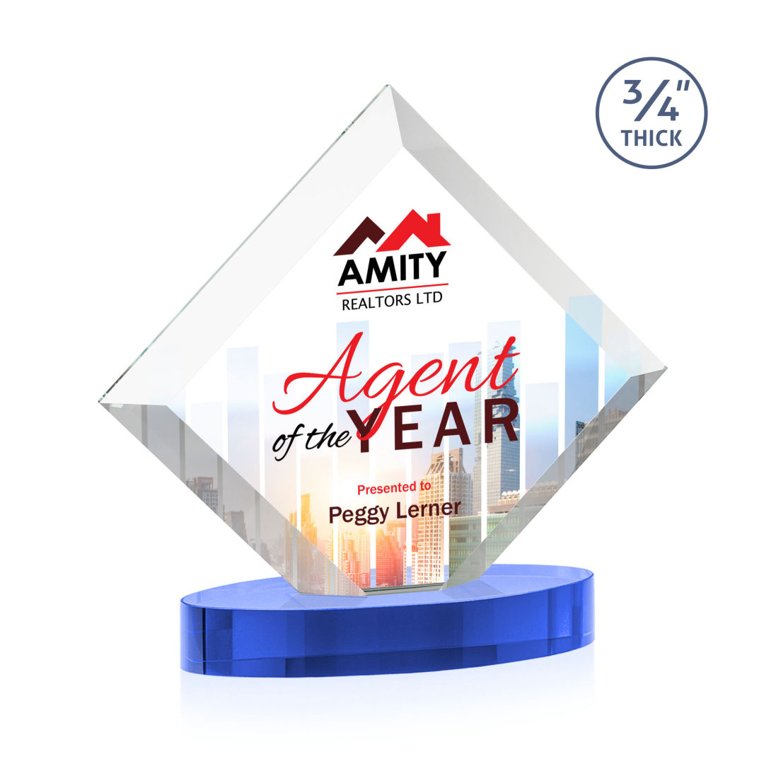 Belaire VividPrint™ Award on Alberton Base - Sky Blue 7