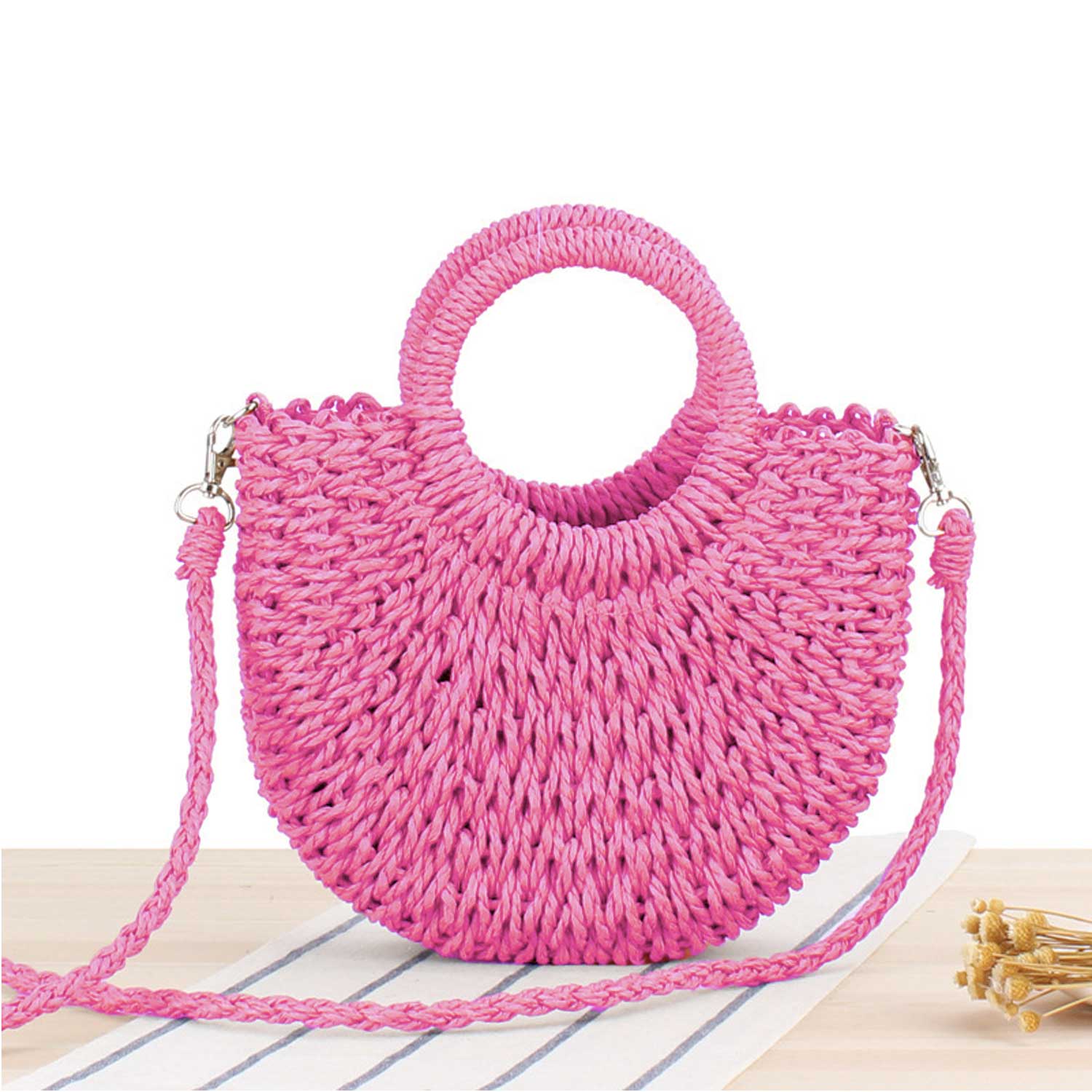 Seaside Woven Hobo – Boho Beach Sling Bag 12