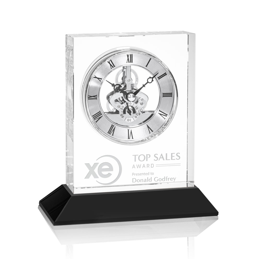 Ashland Clock on Base - Silver Dial 4