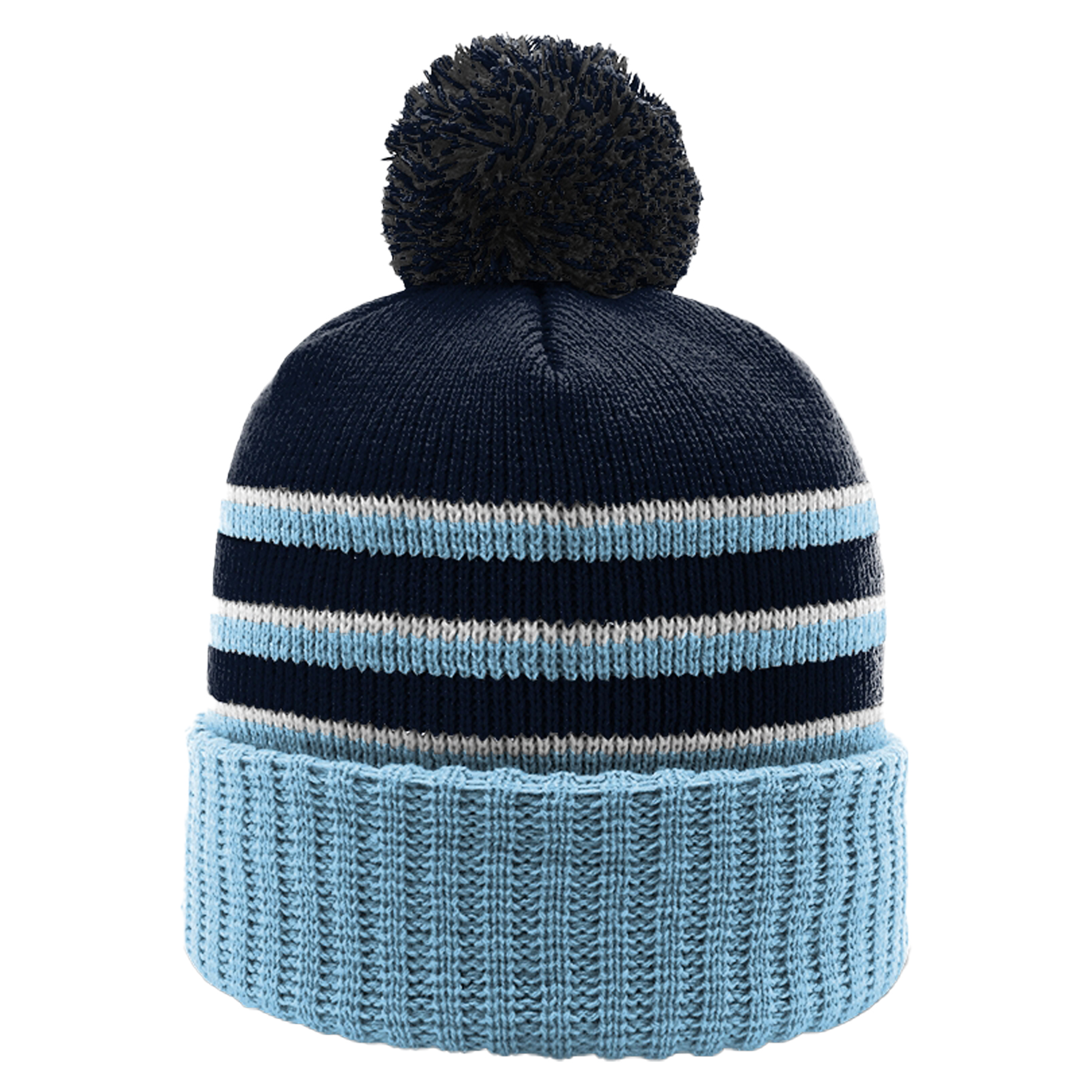 Richardson 134 Striped Cuffed Beanie with Pom 1