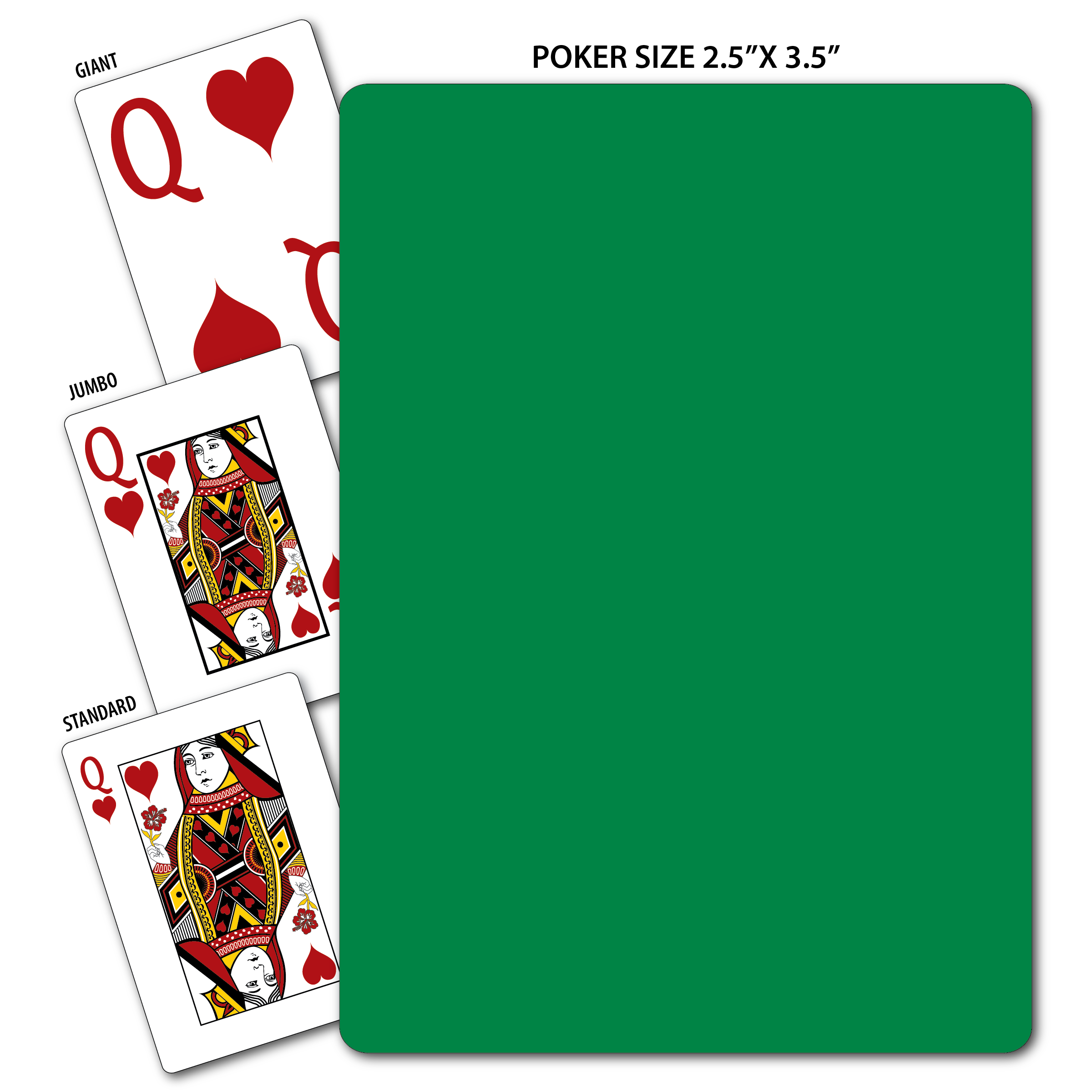 Solid Back Green Poker Size Playing Cards 3