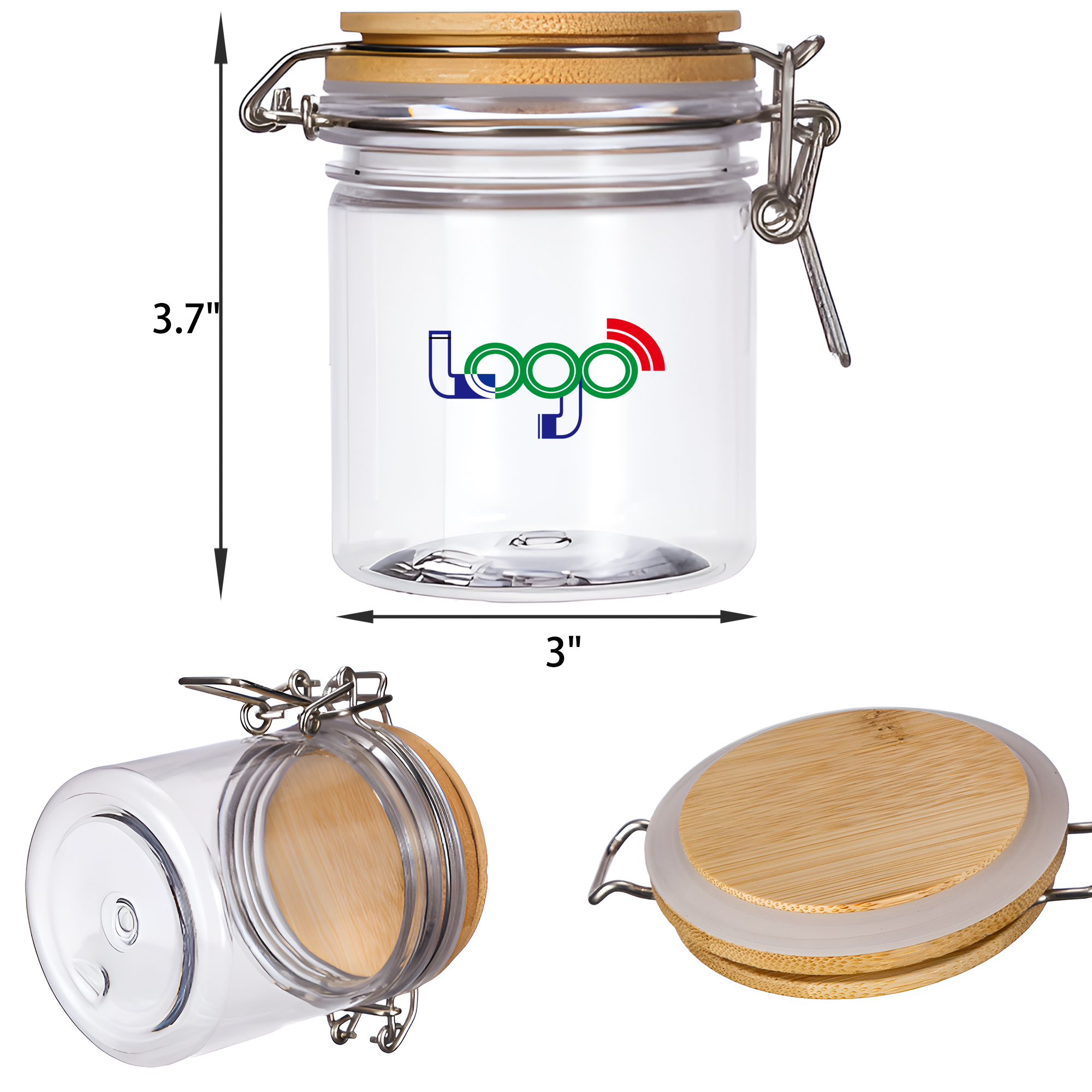 Versatile 10 OZ Plastic Airtight Storage Jar 2