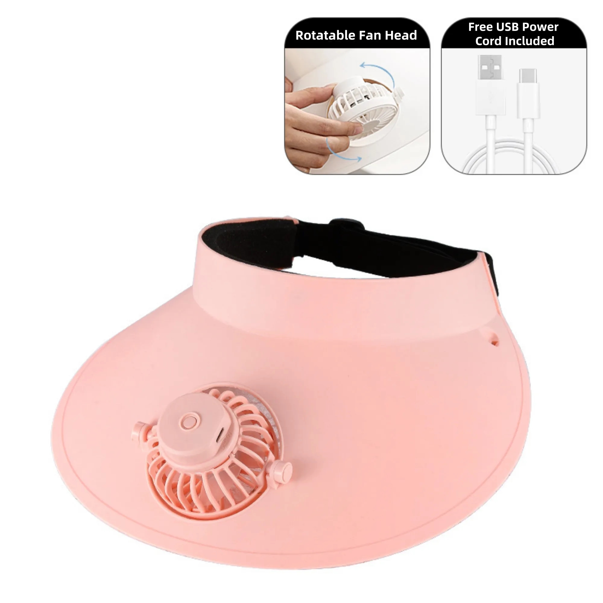 Sun-Shade Sun-Protection Fan Charging Hat 3