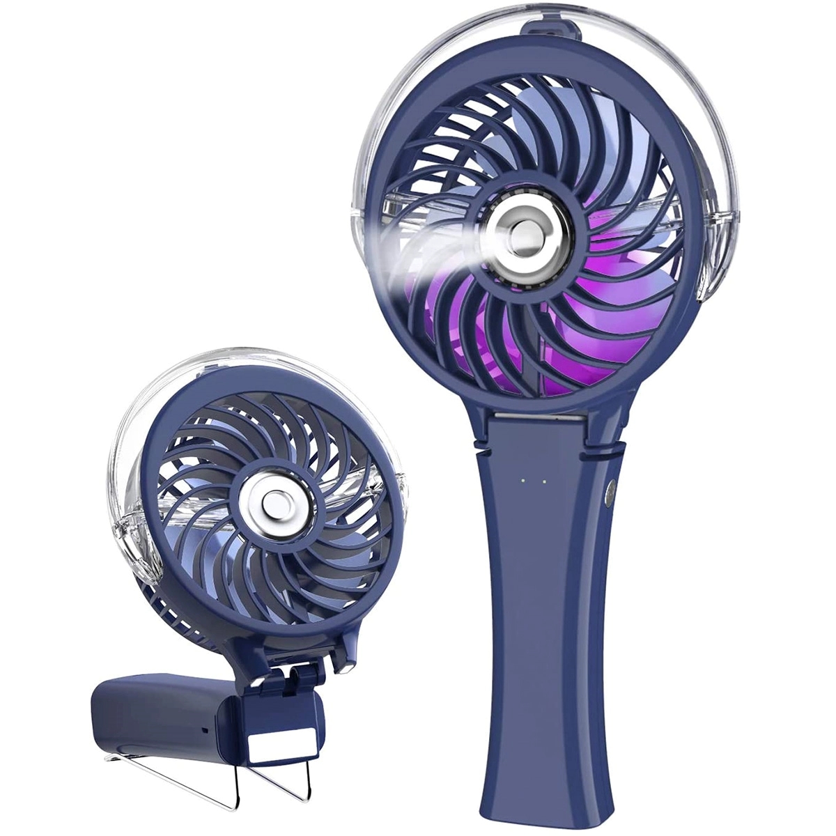 Portable Handheld Misting Fan With 7 Colorful Nightlight 2