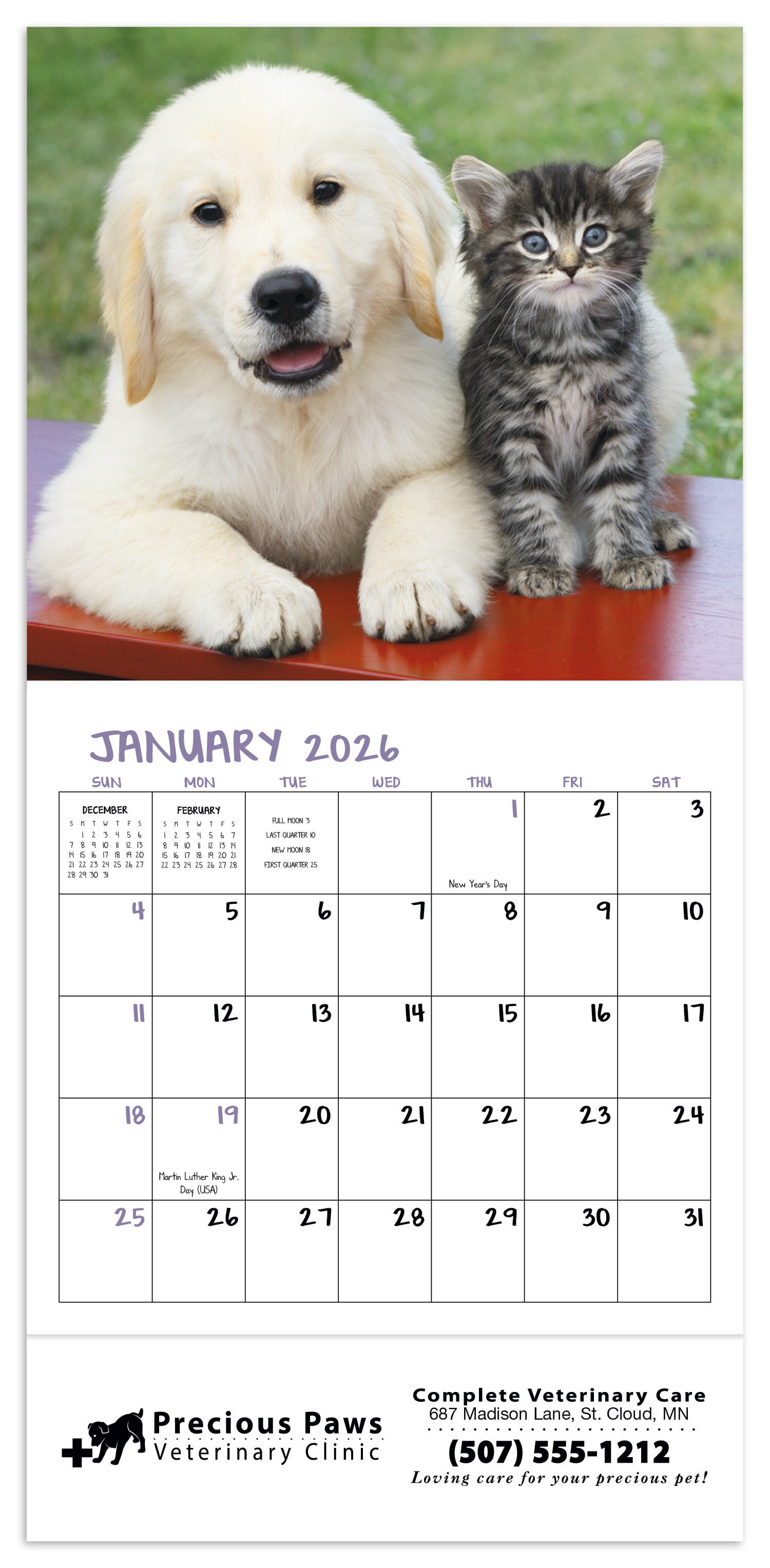 Good Value™ Puppies & Kittens - Mini Calendar 17