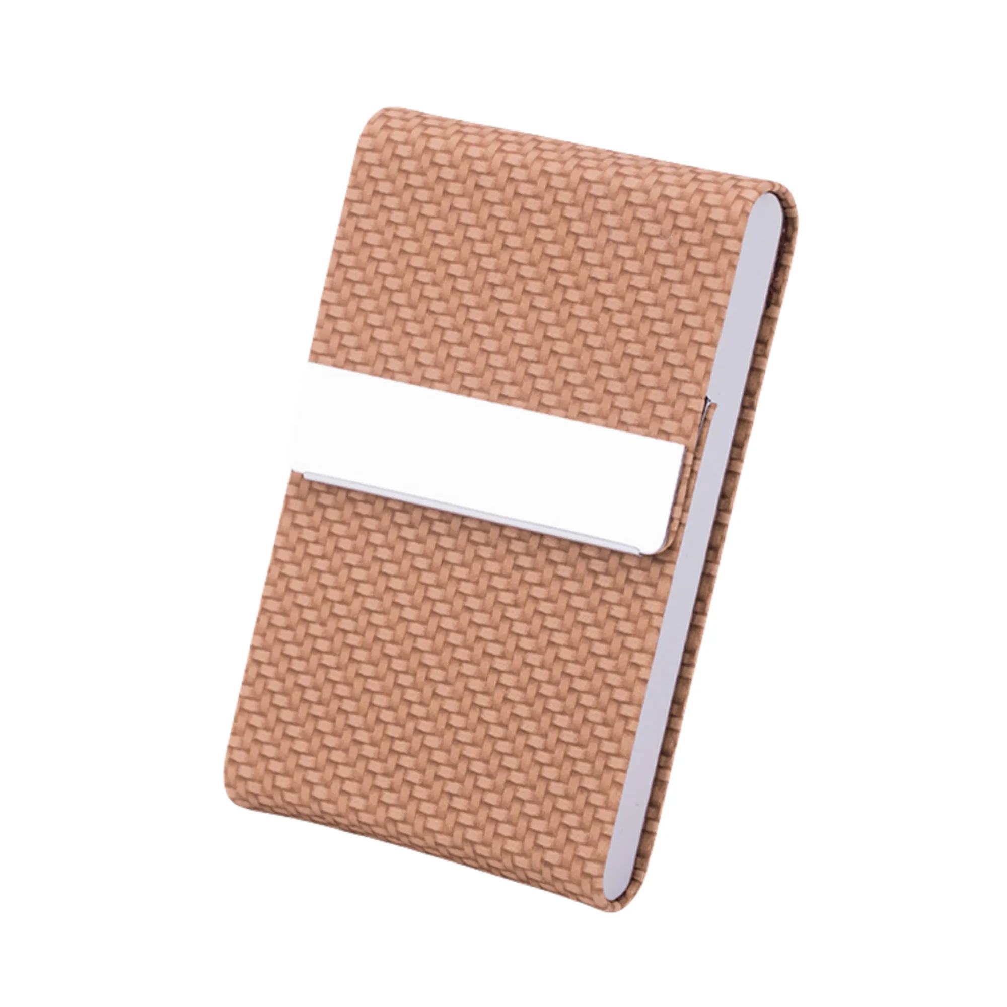 Stainless Steel PU Leather Card Case With Magnetic Closure 14