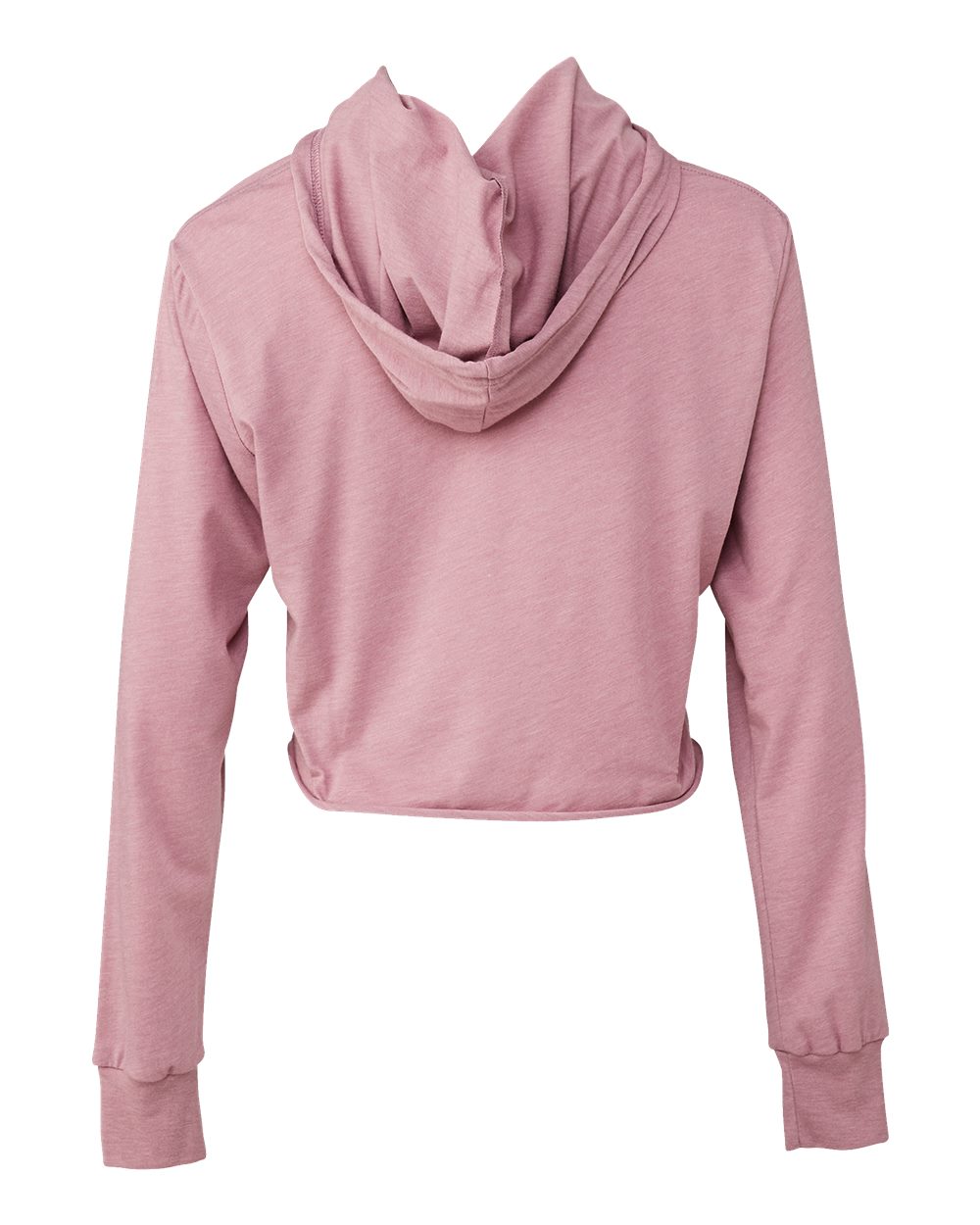 Women's Triblend Crop Long Sleeve Hoodie Tee - 8512 18