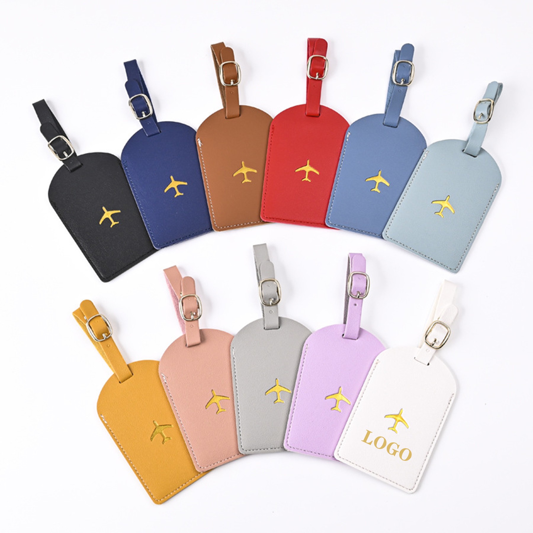 PU Leather Stamping Aircraft Boarding Pass Hanging Tag