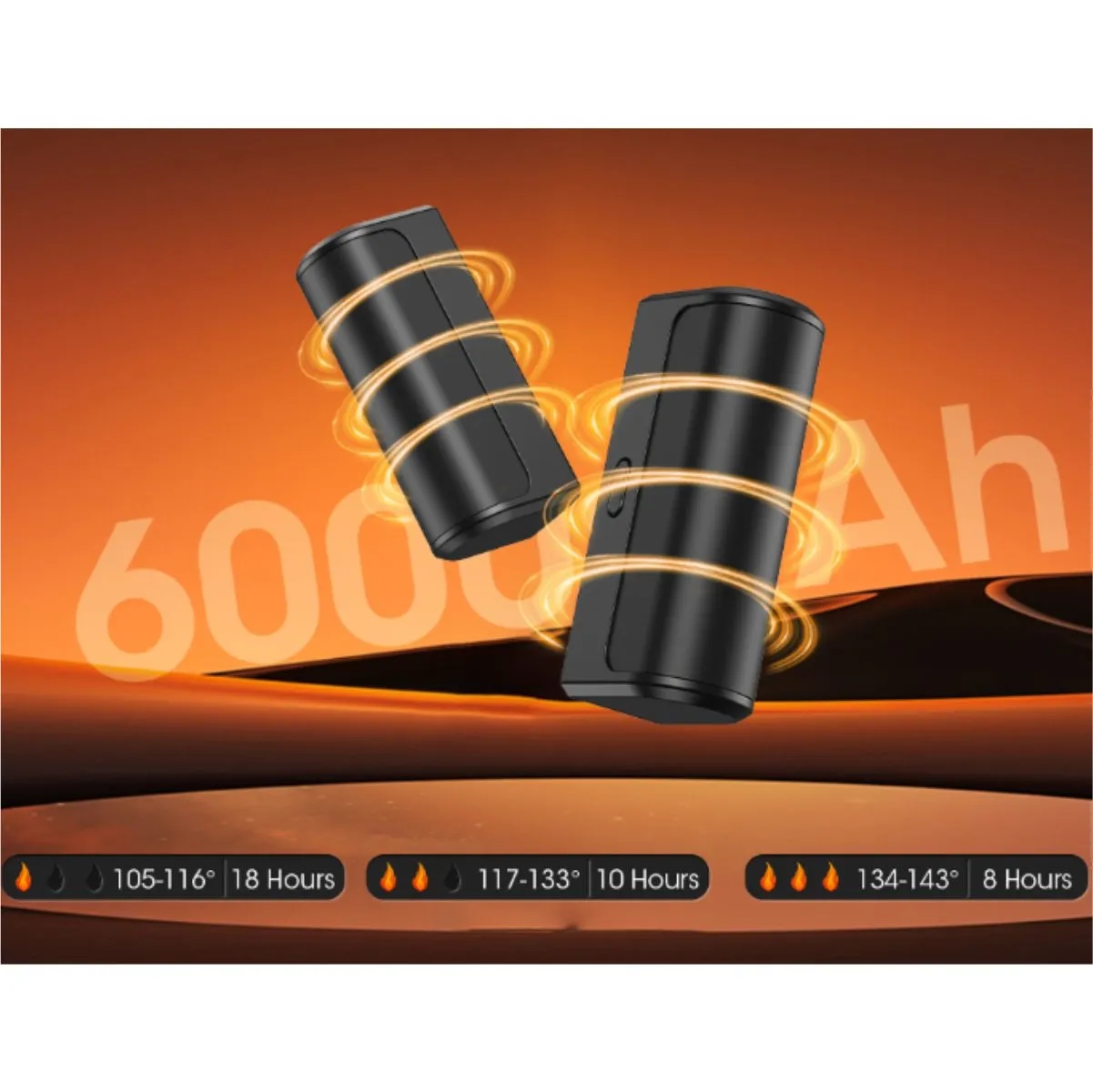 3,000mAh Magnetic Rechargeable Mini Hand Warmer With LED 3