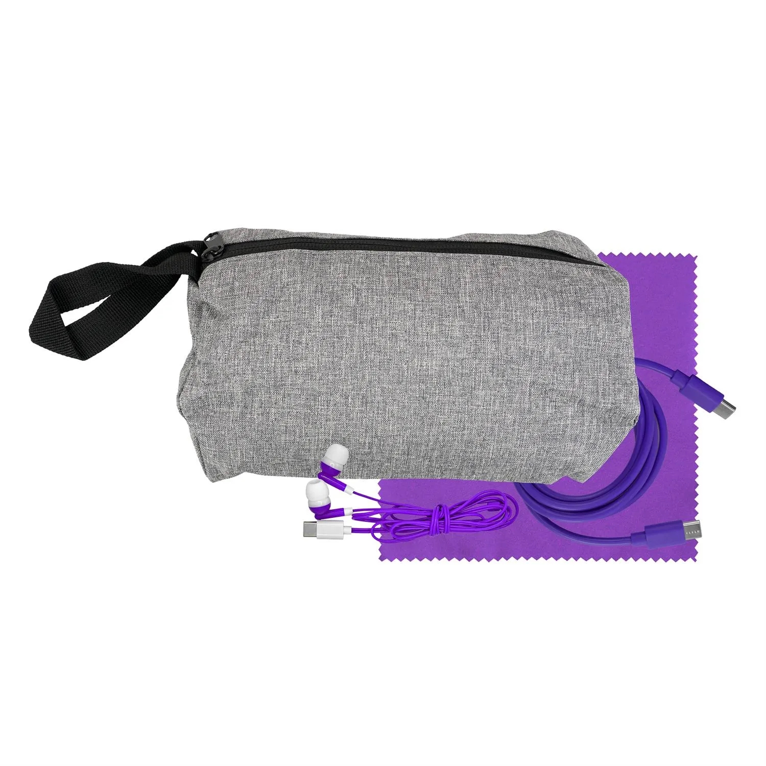 Travel C to C Cable, Ear Bud & Cloth Set 12