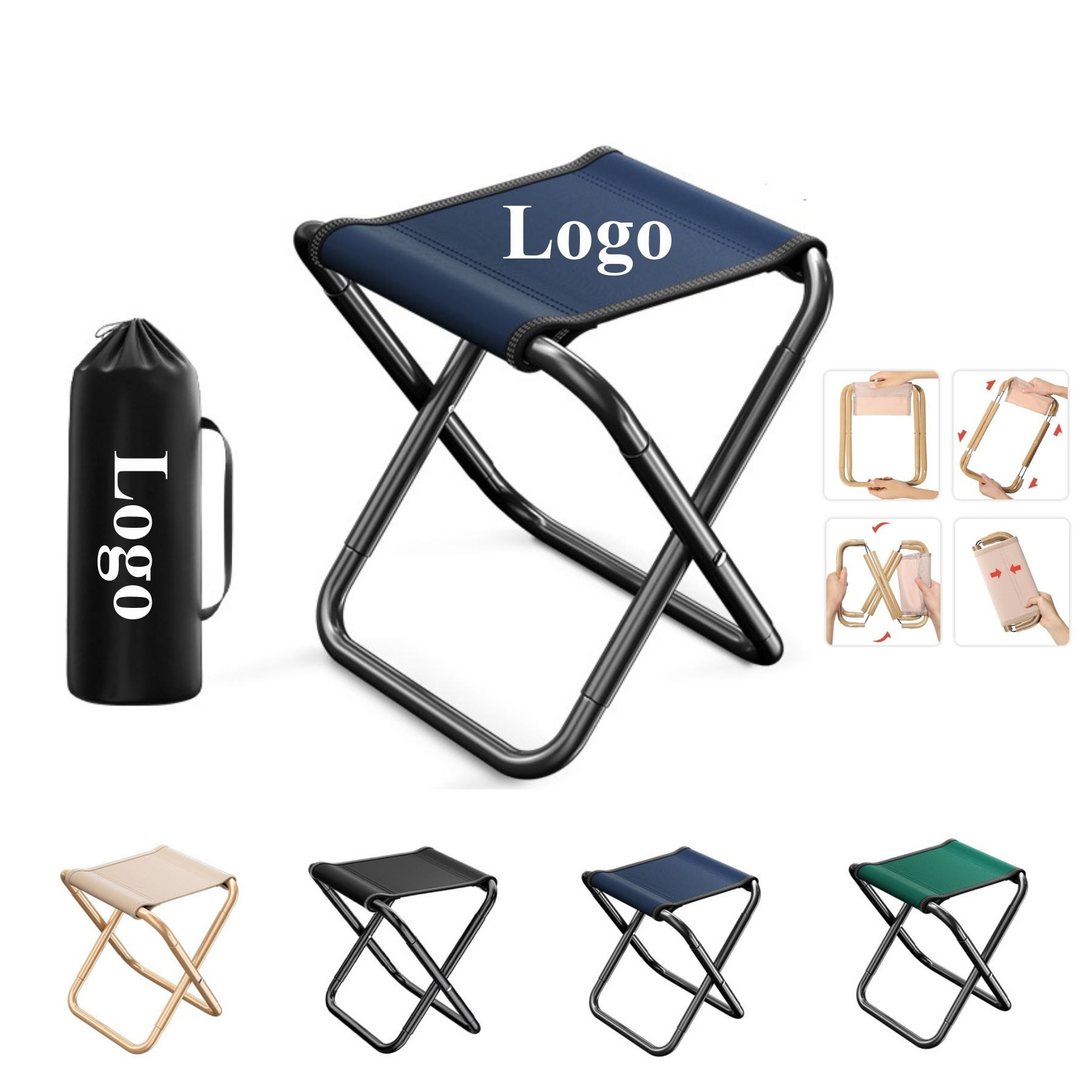 Outdoor Portable Oxford Folding Stool