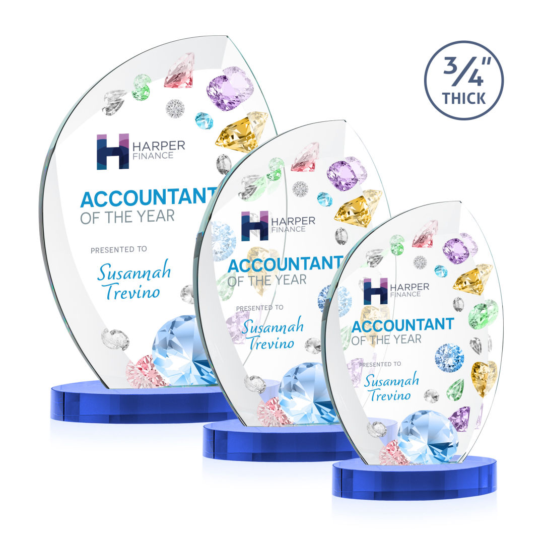 Wichita VividPrint™ Award on Alberton Base - Sky Blue