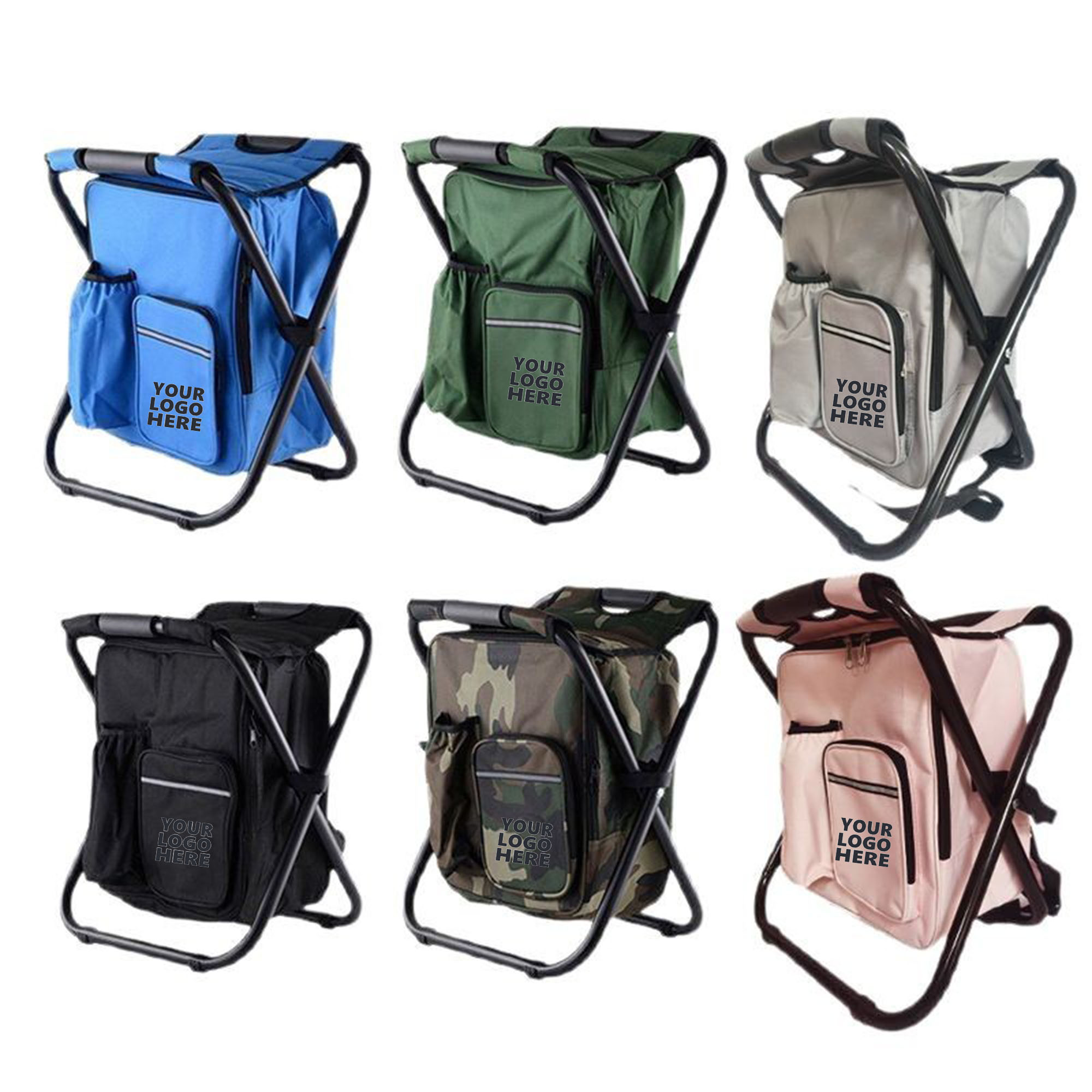 600D PVC Oxford Folding Outdoor Camping Stool Foldable Chair 2