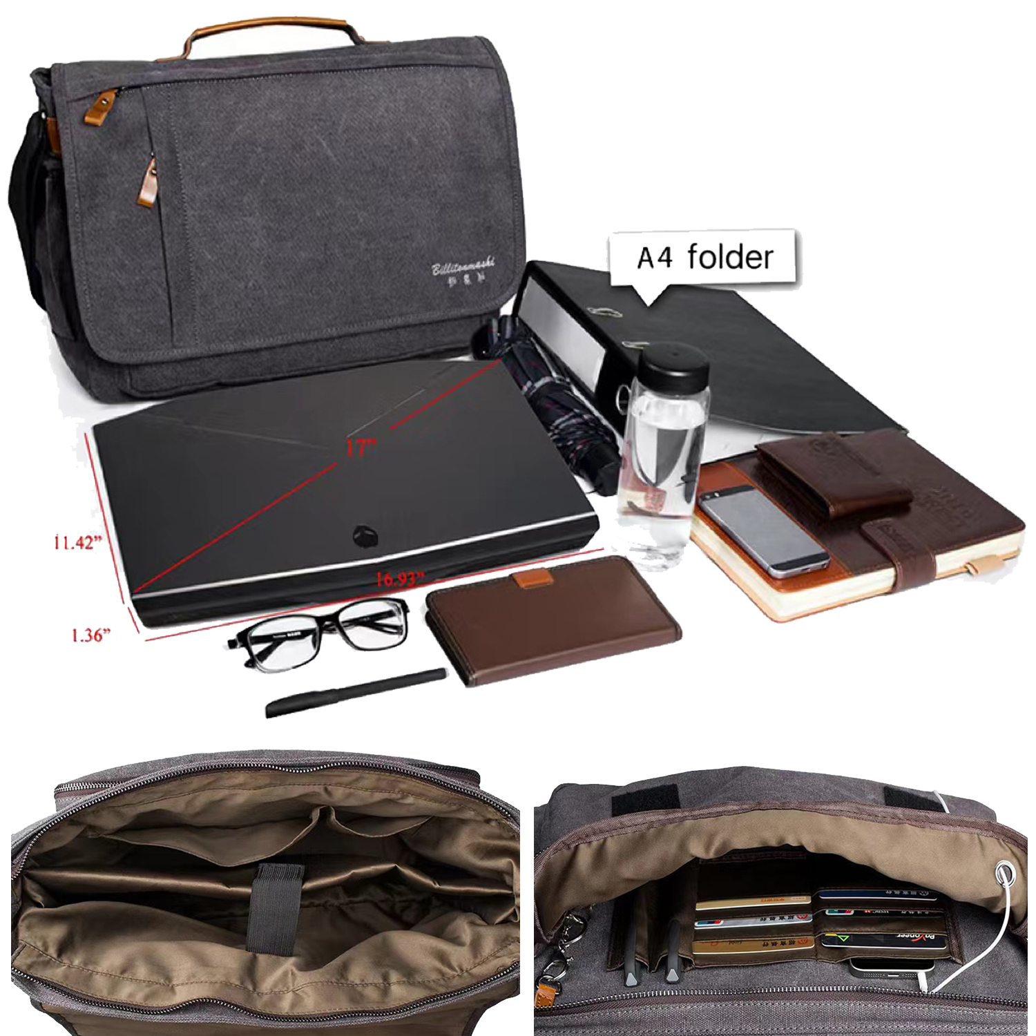 Canvas Laptop Messenger Bag 5