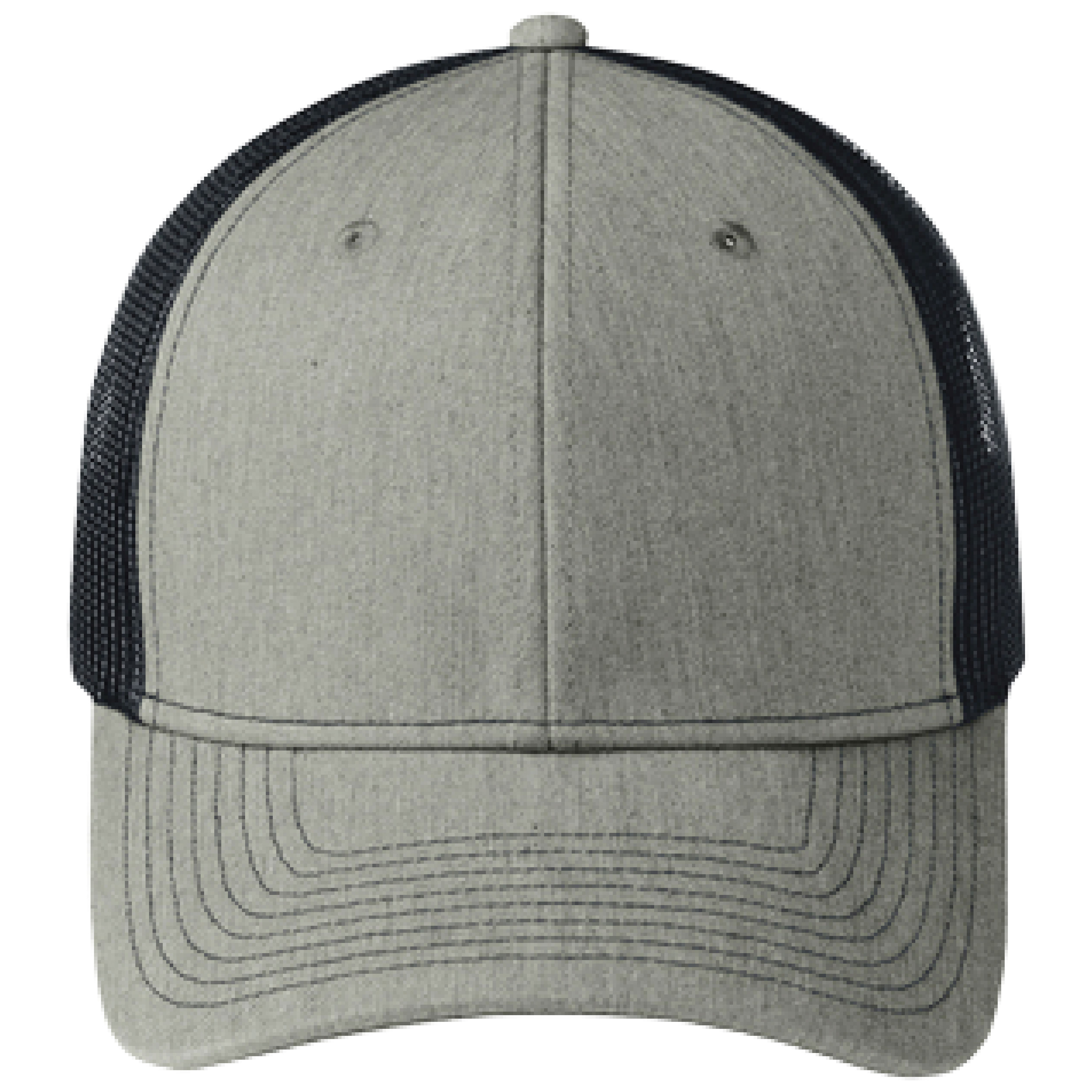Port Authority C402 6-Panel Snapback Trucker Hat w/Leatherette Adhesive Patches or Embroidery 102