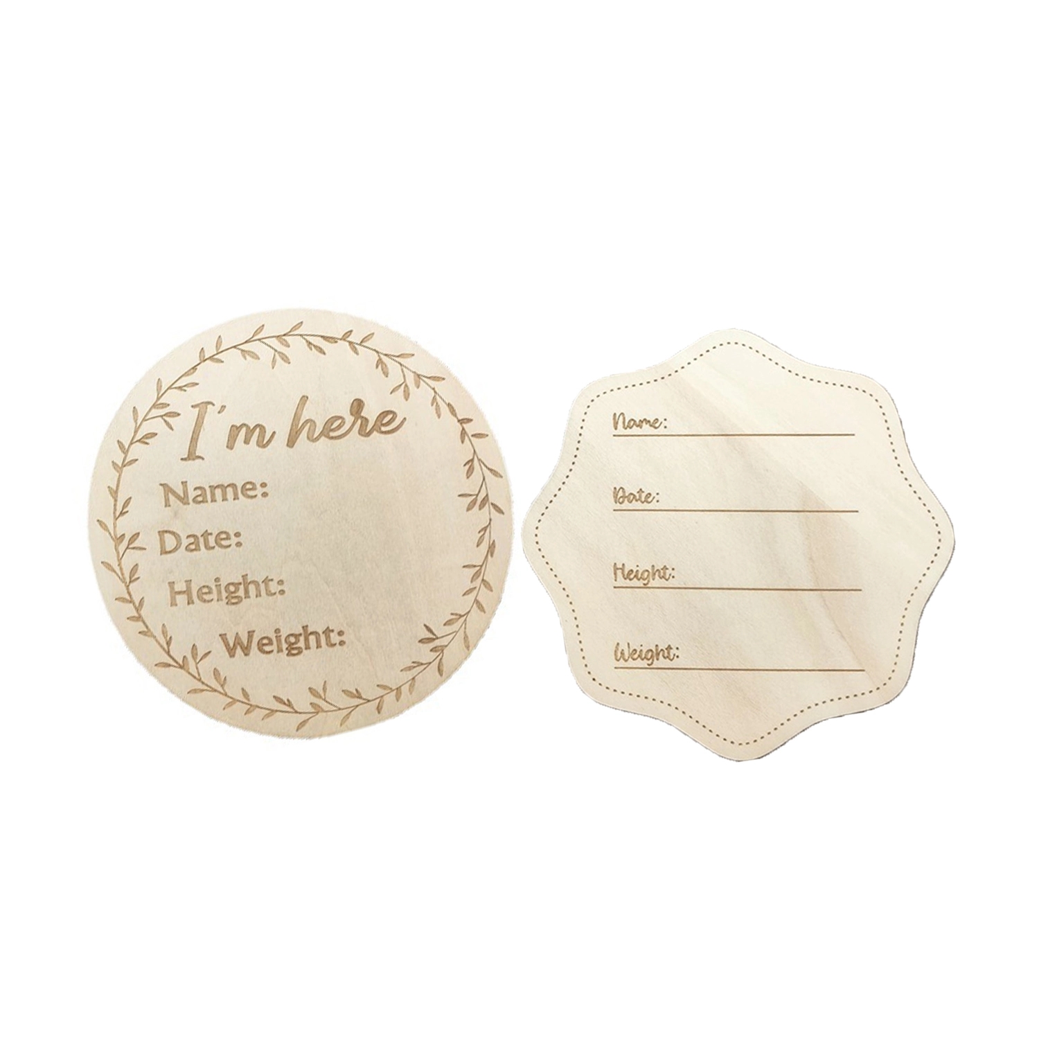 2.75"-Wood Veneer Ornaments W/ Laser Engraving 4