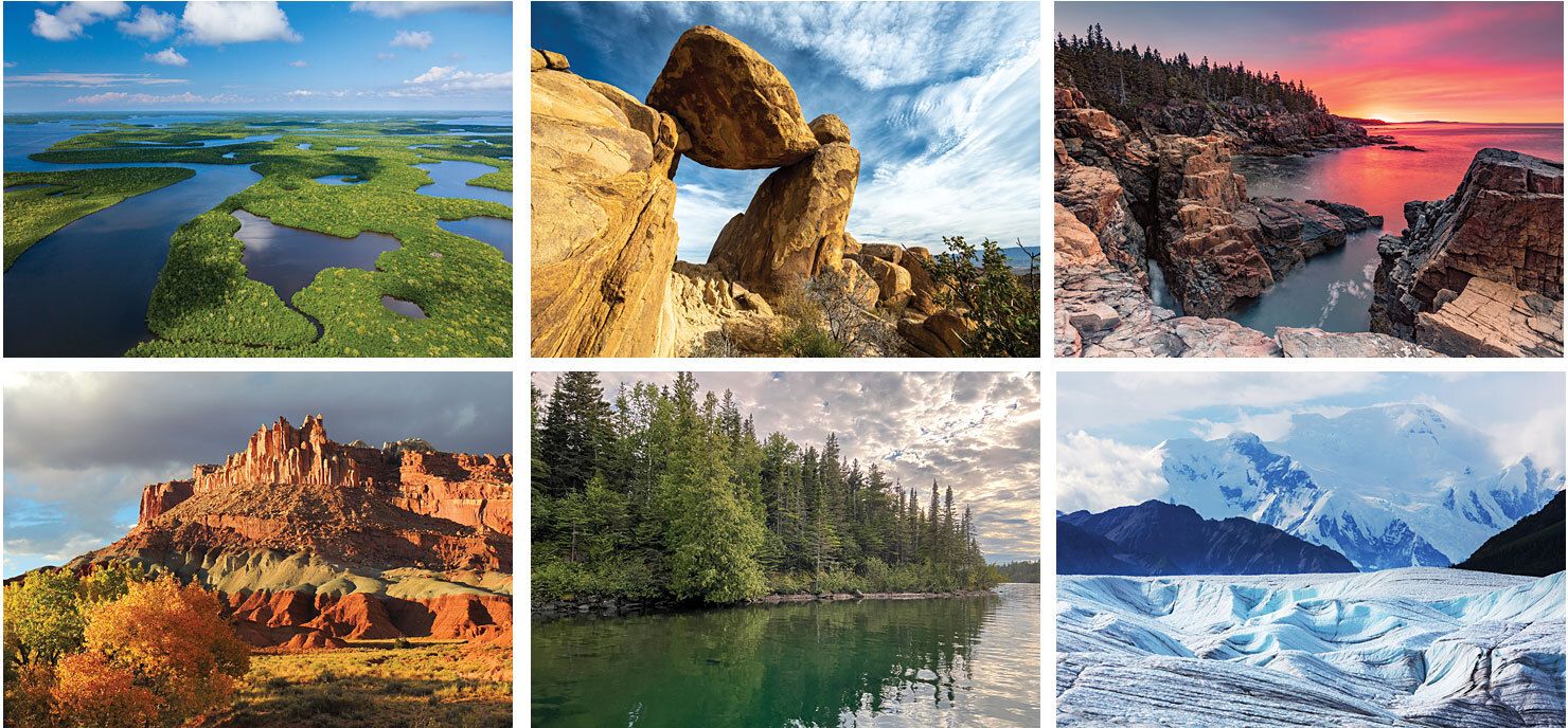 FULL COLOR NATIONAL PARKS DESK CALENDAR 2