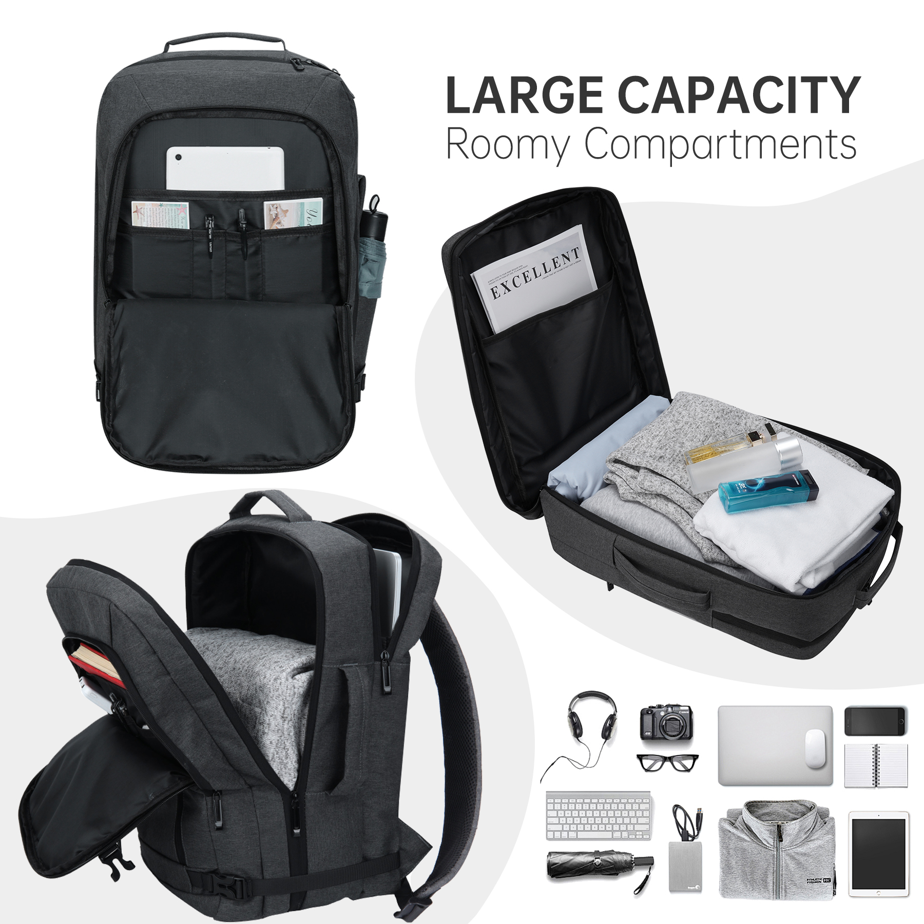 Large Carry On Travel Backpack 16