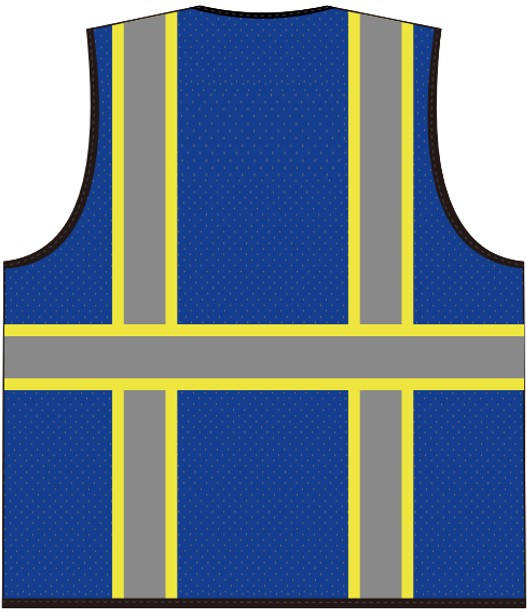 Safety Brite SB-43Z Class 2 Multi-Pocket Two-Tone Trim Mesh Vest 6