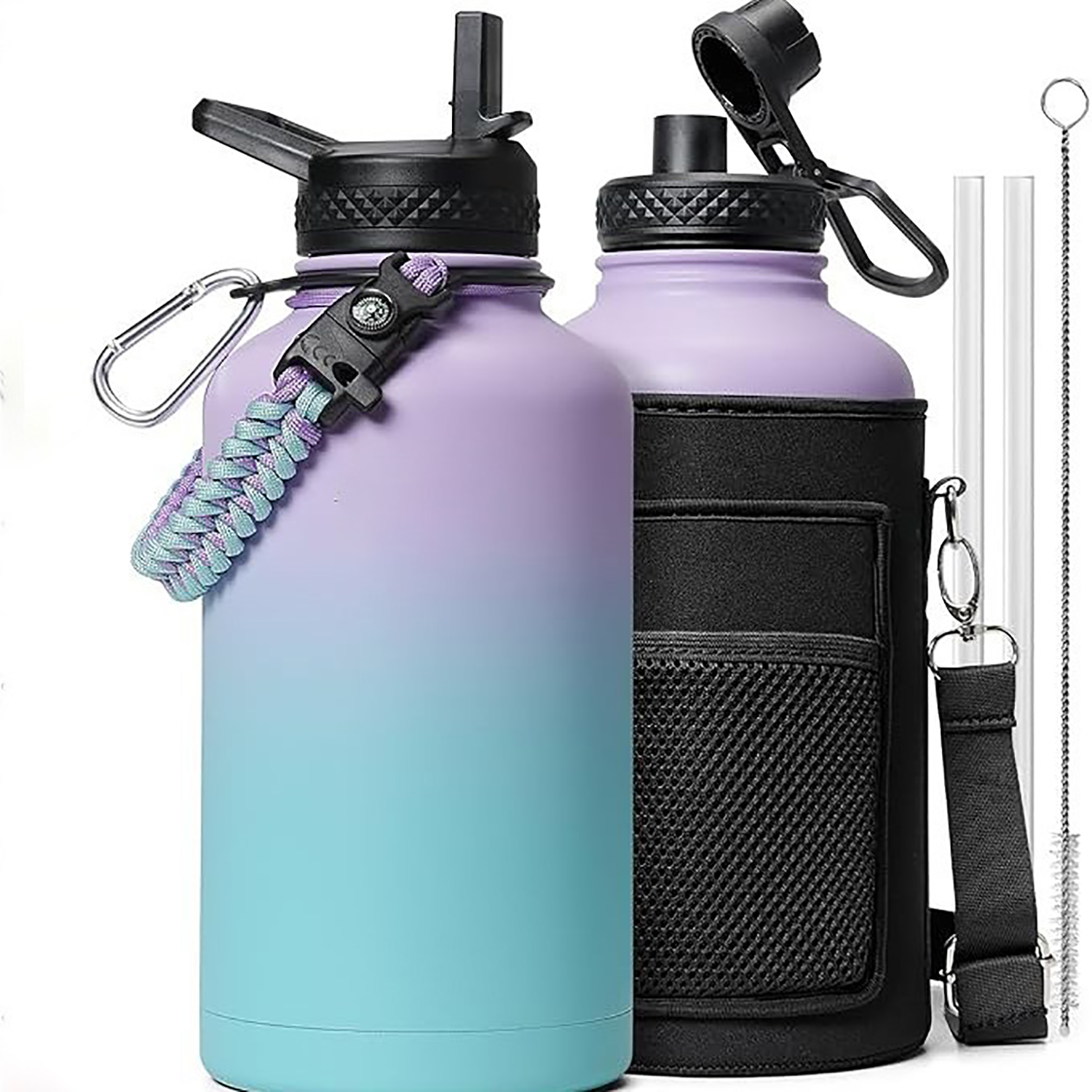 64oz Stainless Steel Insulated Water Bottle w/ Sleeve, custom water bottle with logo imprint 4