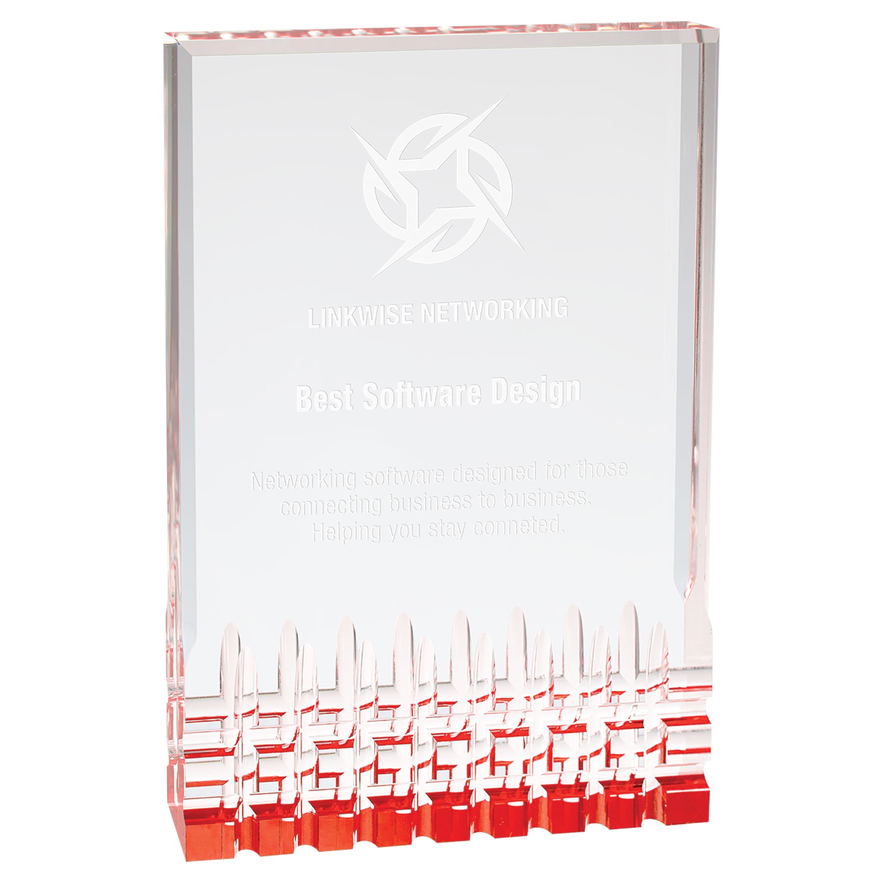 6" x 8" Red Mirage Acrylic Award
