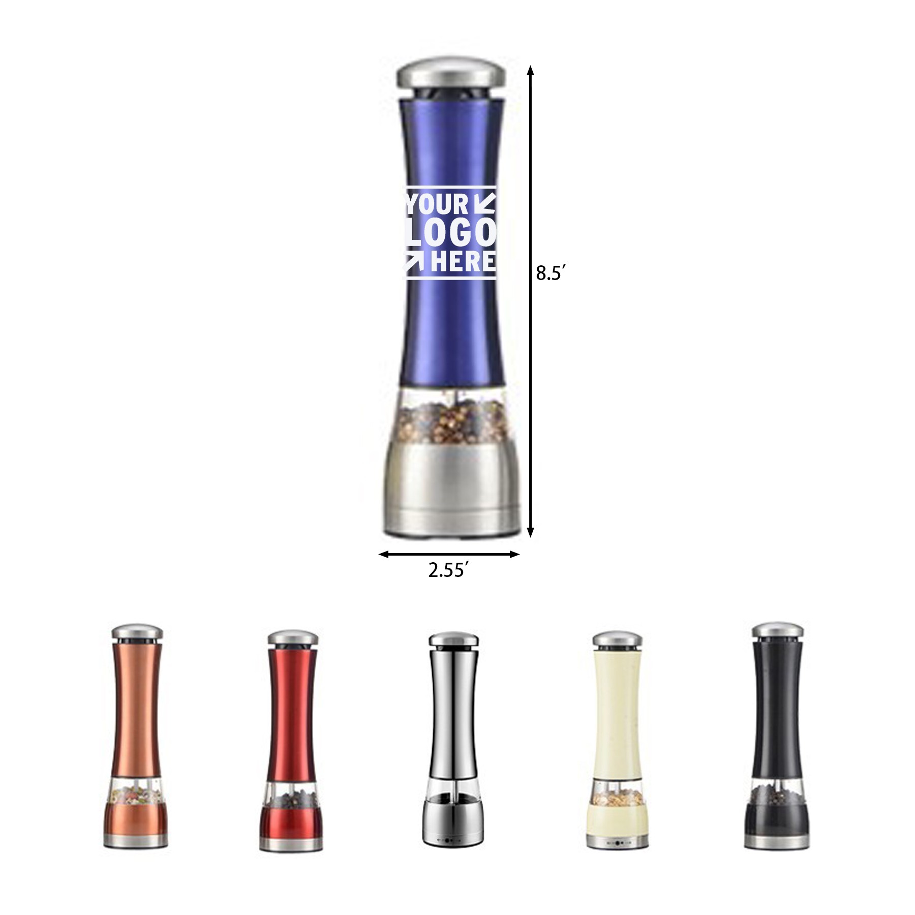 Large Capacity Stainless Steel Pepper Grinder 2