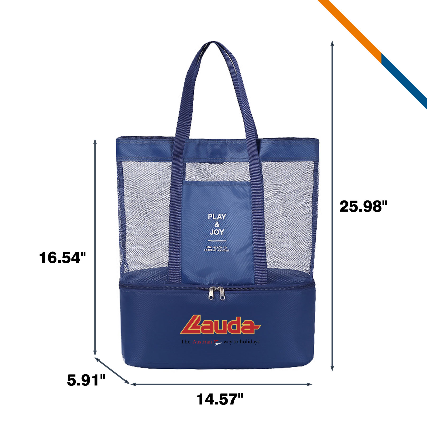 Naper 2in1 Mesh Beach Cooler Tote Bag 3