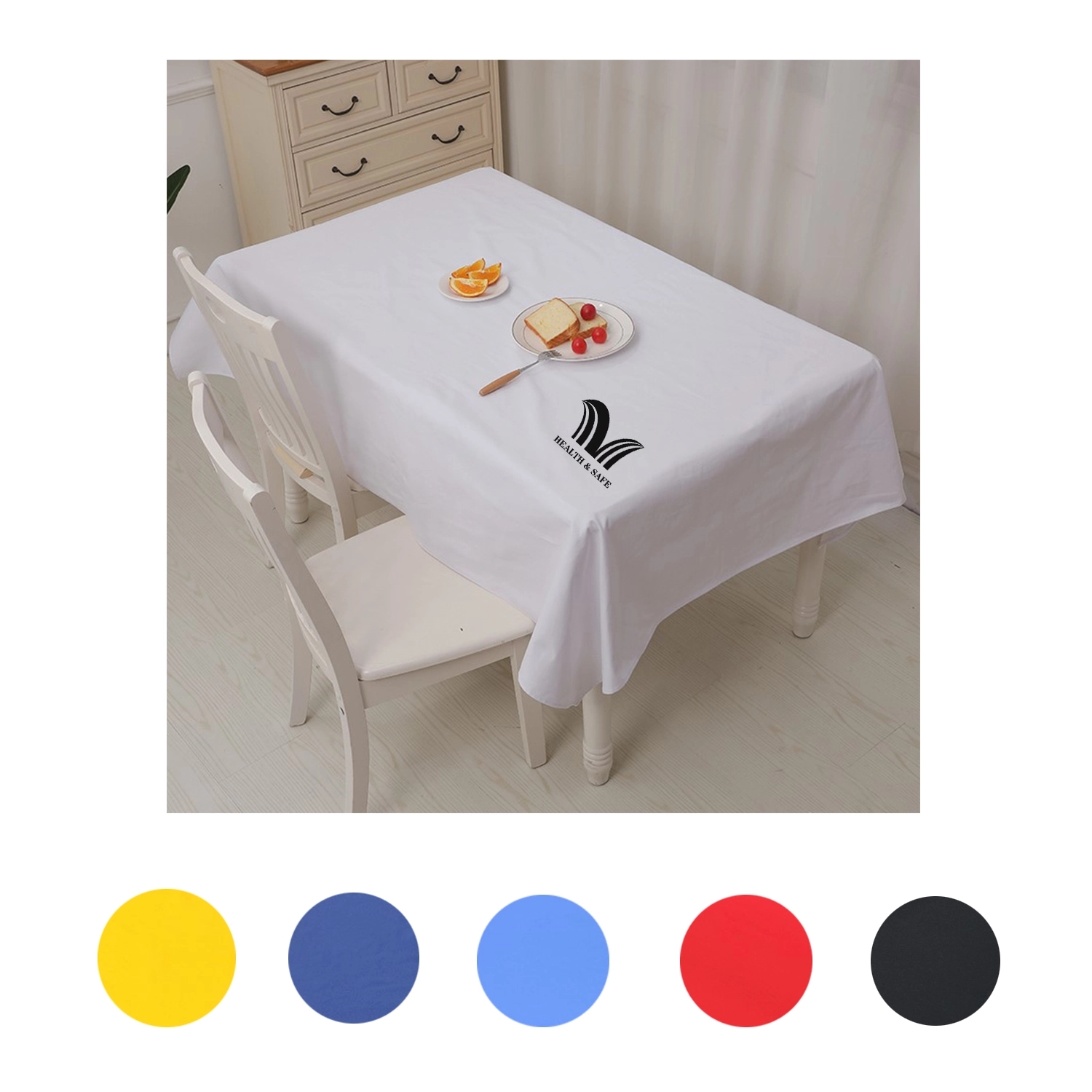 Tablecloth Rectangular Cotton Table Cloth Fitted Cover 3