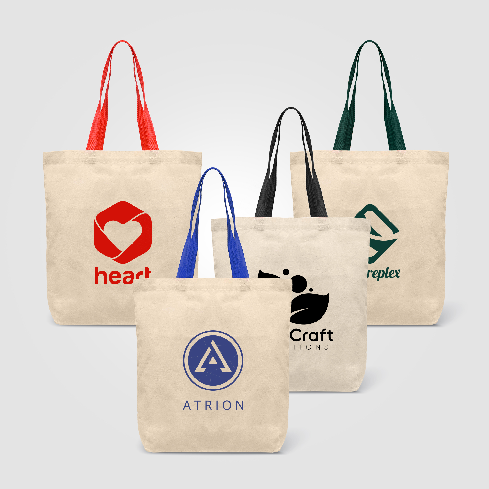 Tonga 5 oz Cotton Colored Handle Tote - 11L 10