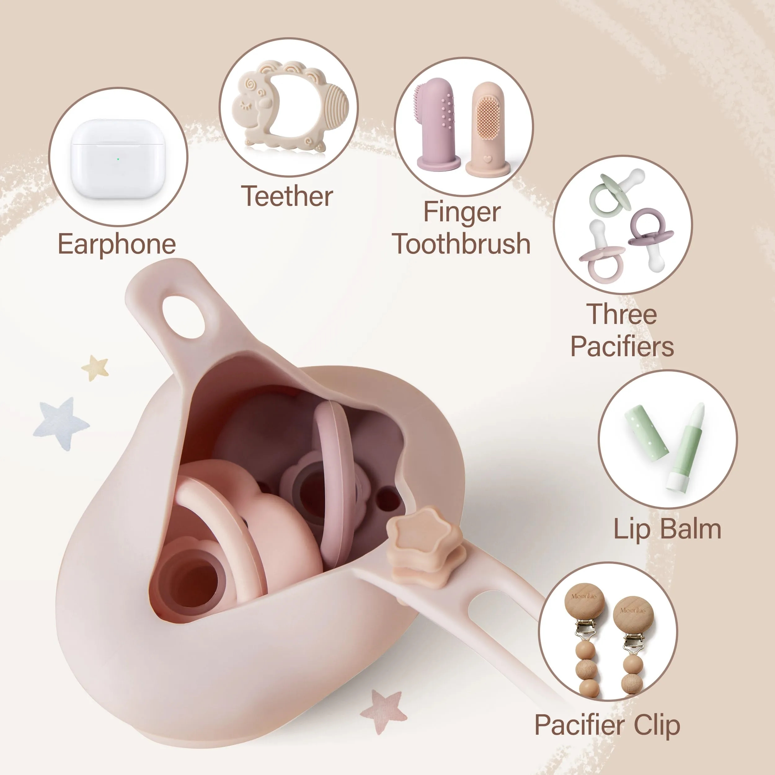 Wholesale Silicone Portable Pacifier Case 1