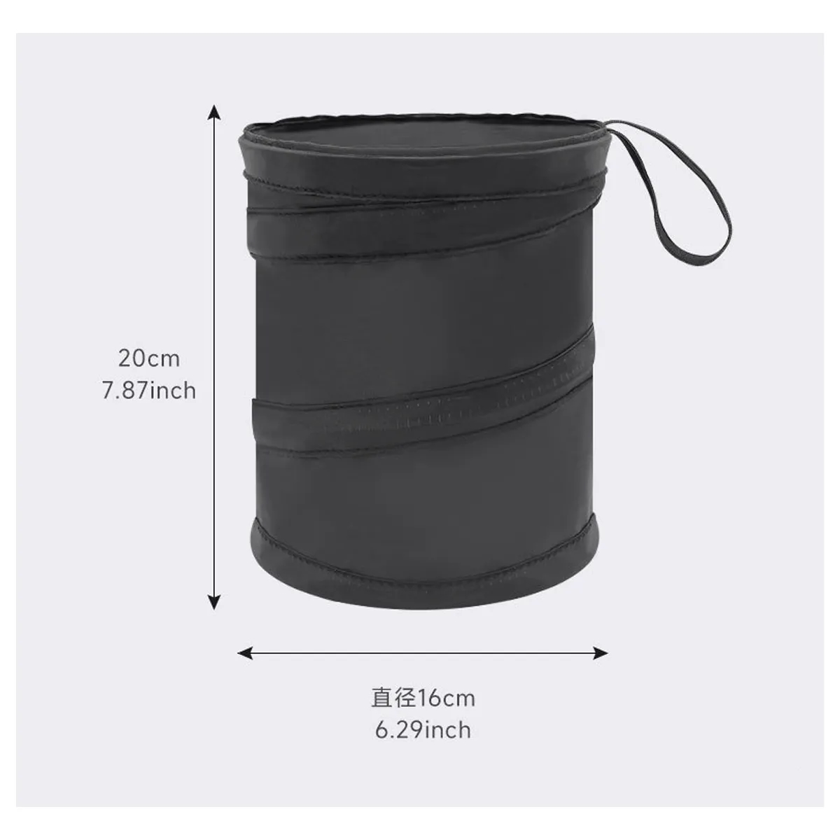 Foldable Pop Up Car Garbage Bag Trash Can Container 2