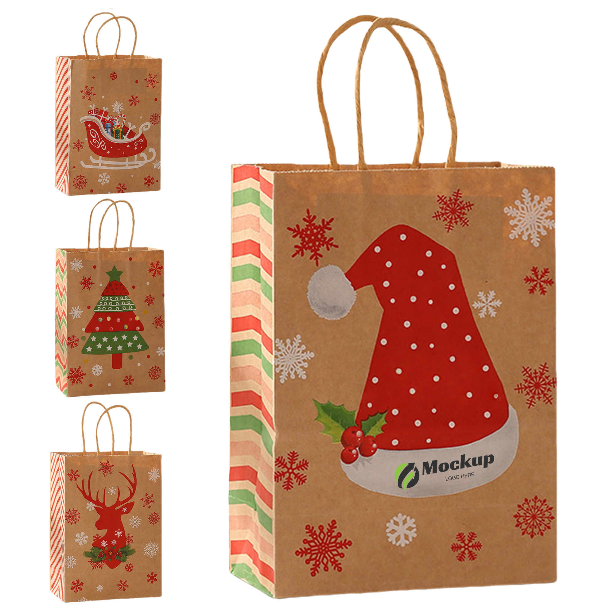 Brown Paper Gift Bag with Handle 2