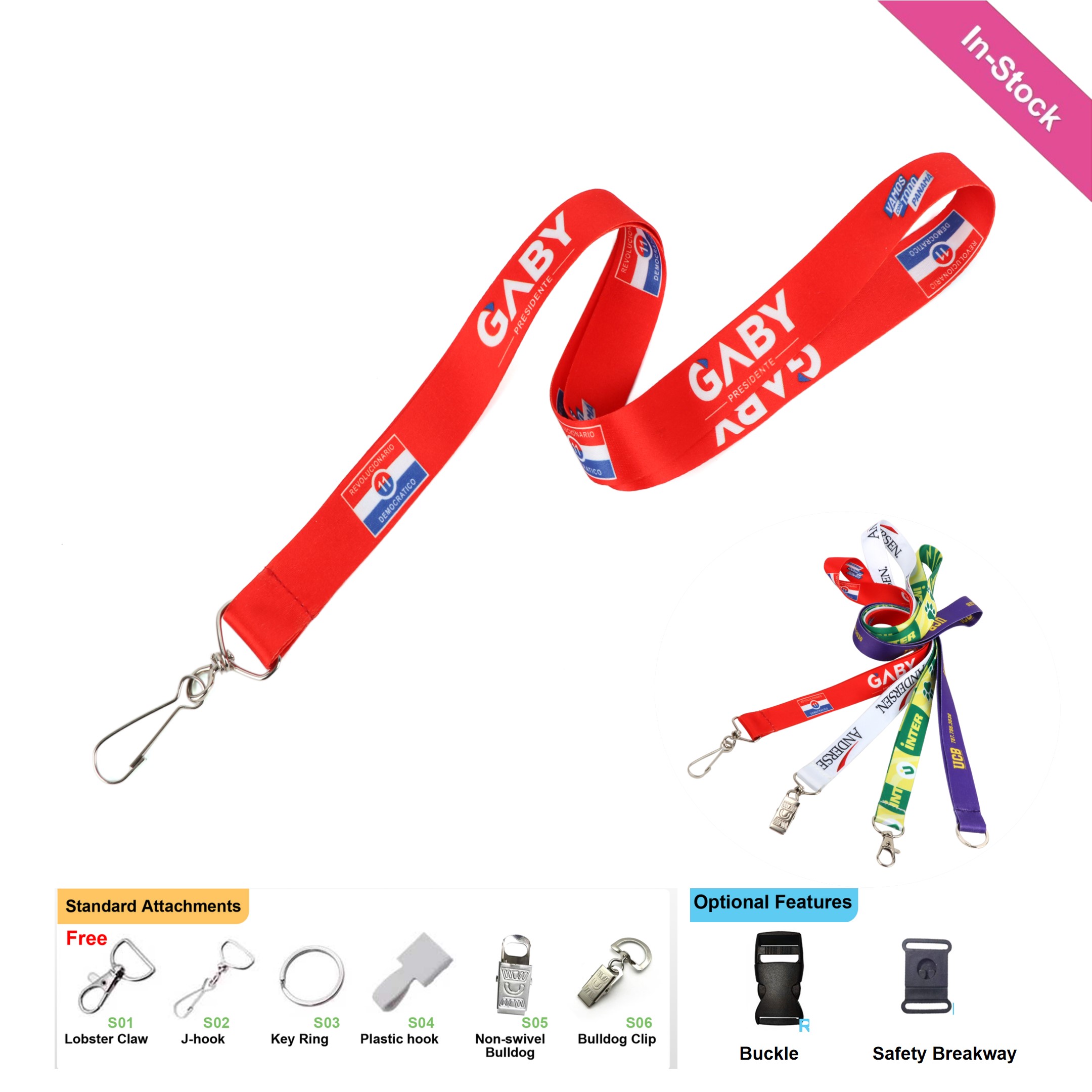 3/4" Full color Polyester Dye-sublimated lanyard 8