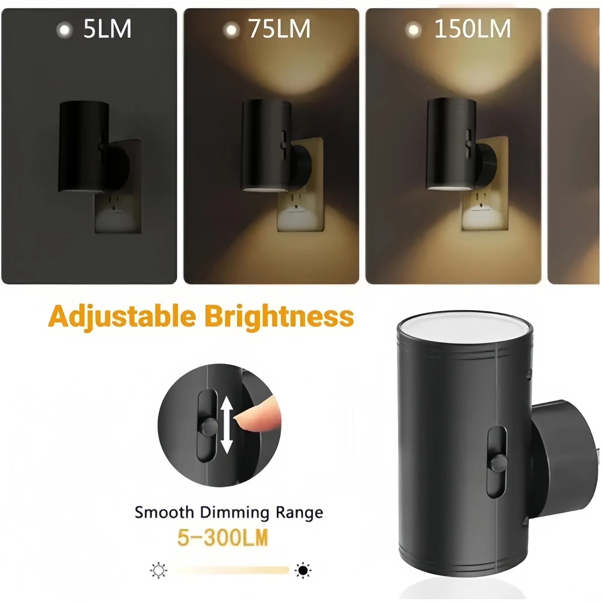Plug in Automatic Night Light with Adjustable Brightness 5