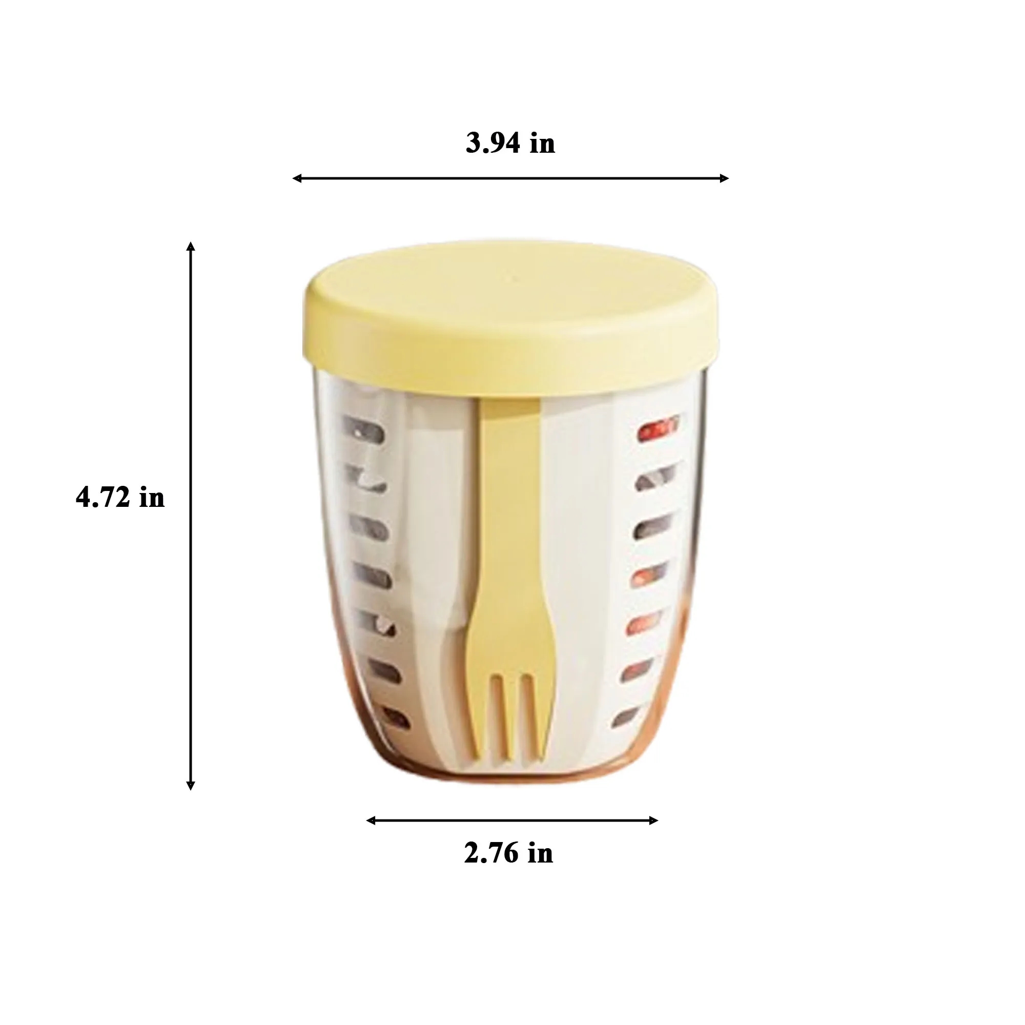 Drainable Fruit Salad Cup With Fork 2