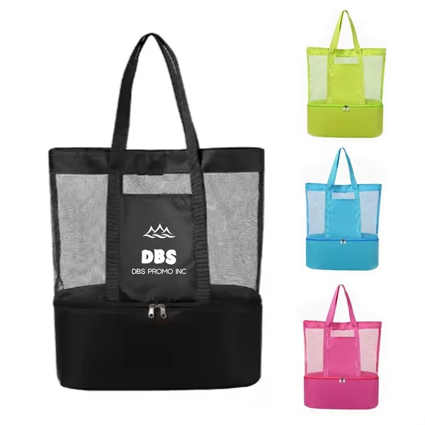 New Double-Layer Insulated Bento Mesh Bag
