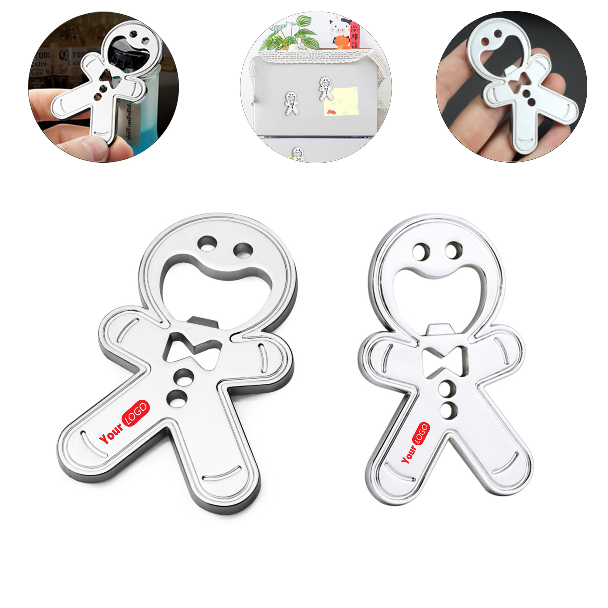 Metal Bottle Opener With Magnetic Fridge Sticker 5