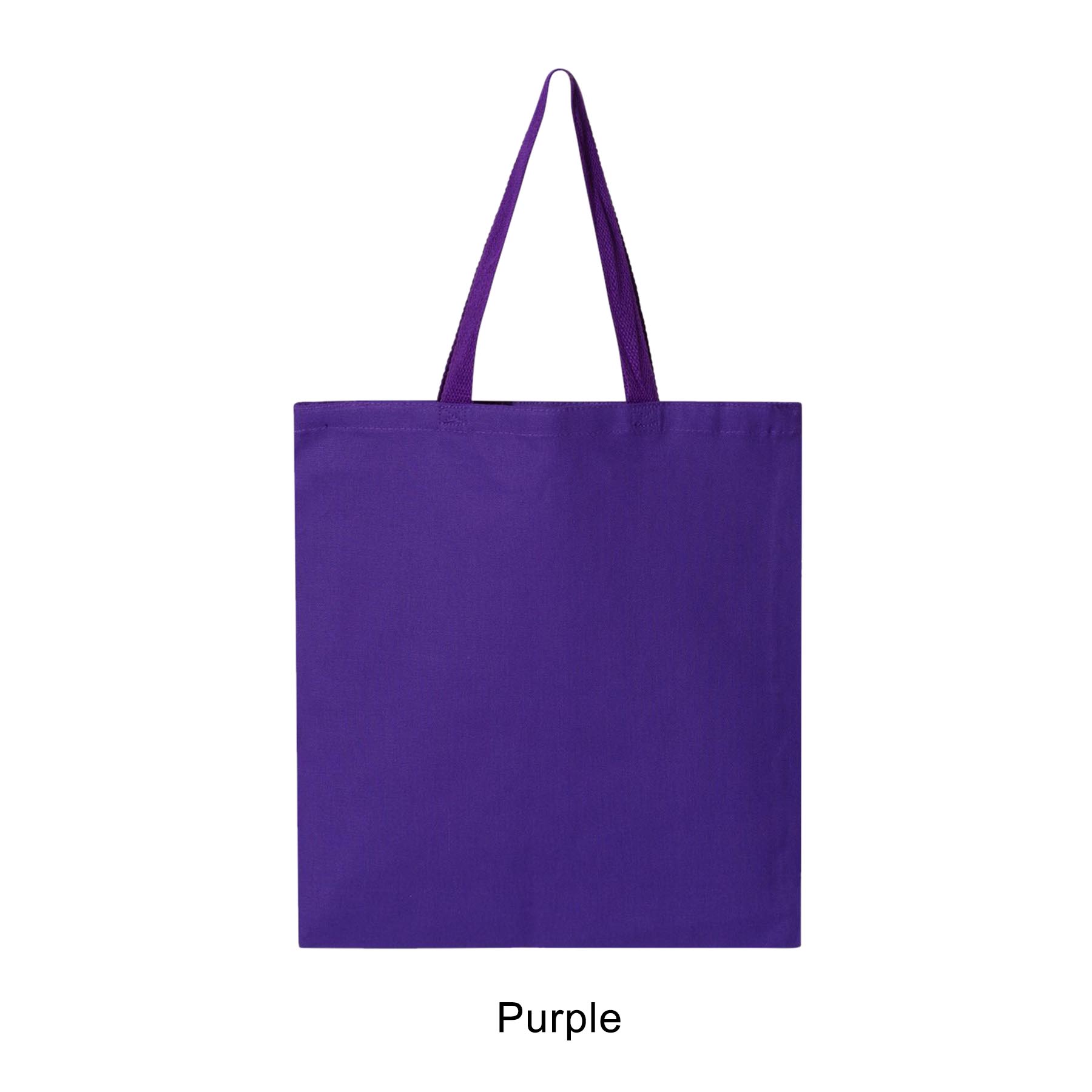 12 oz. Canvas Promotional Colored handle Tote Bag 2