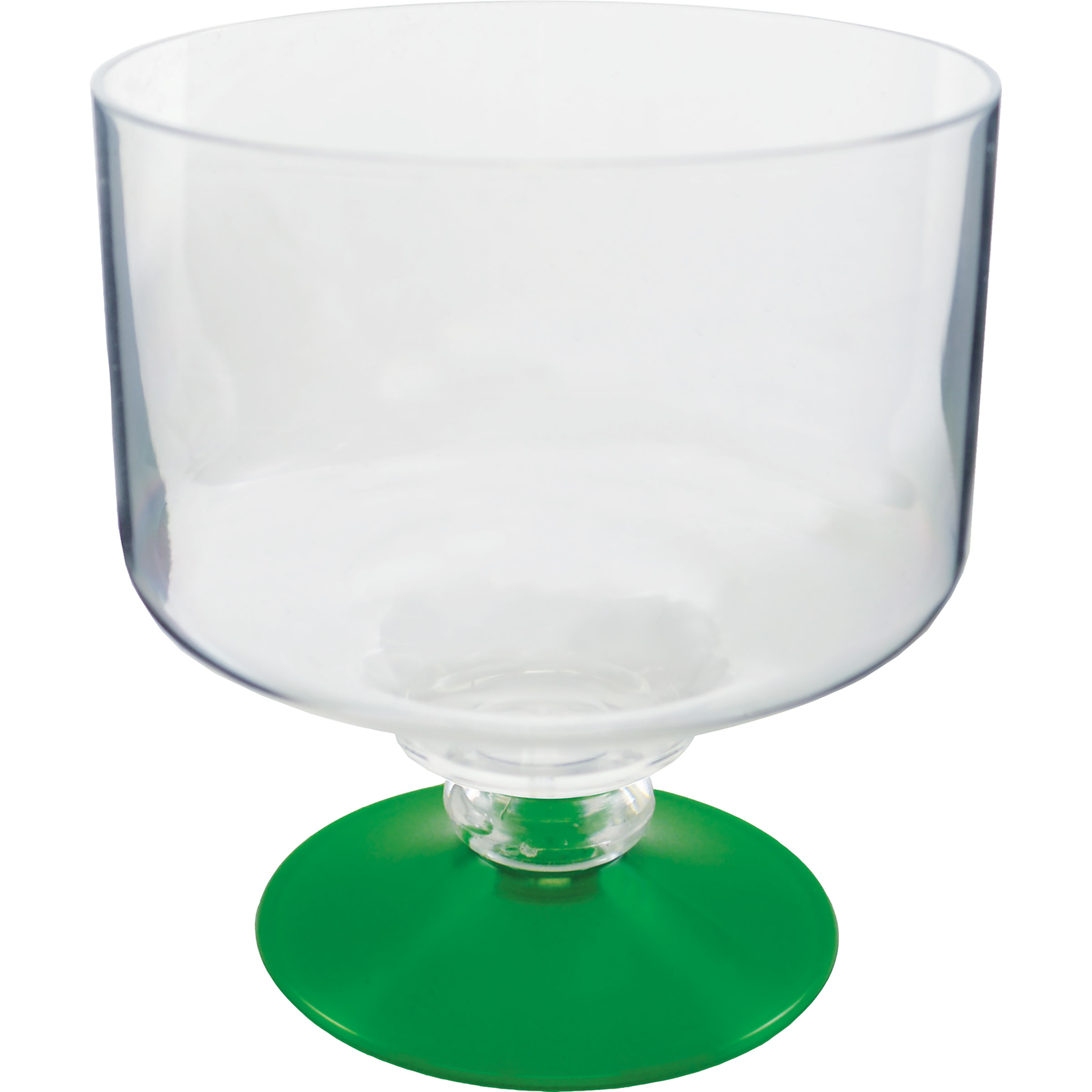 18oz Short Stem Plastic Margarita Glass with Your Choice of Base Color