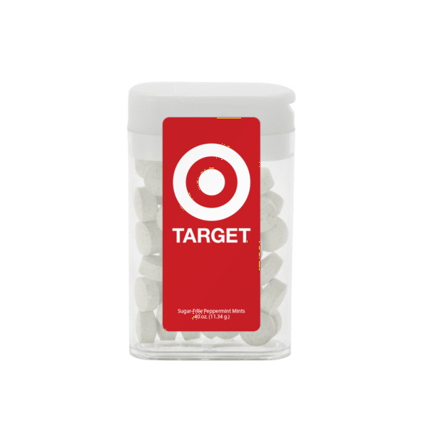1 1/2" x 2 1/2" Rectangular Flip-Top Mint Dispenser 9