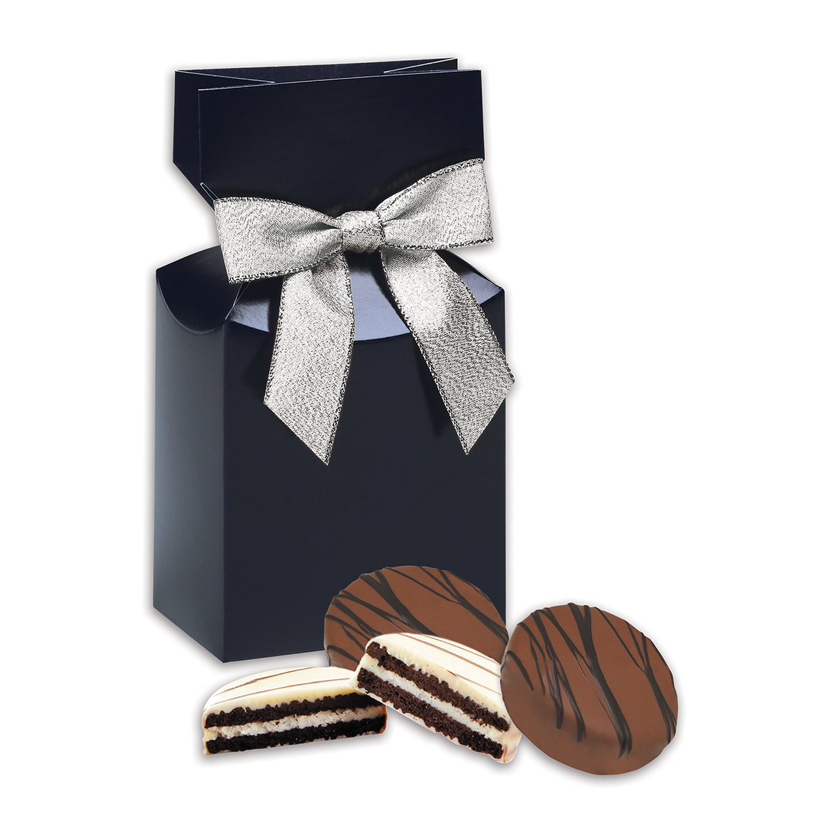 Chocolate Covered Oreo Cookies in Navy Premiun Delights Gift Box 1