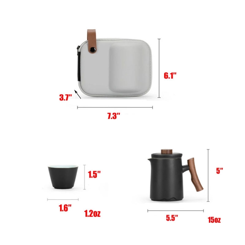 Custom Travel Tea Set With Handbag 2