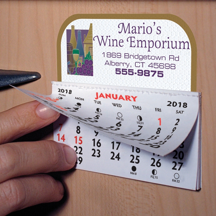 Kwik Stik Gold Frame 6 Mil Smooth White Vinyl Padded Calendar 3