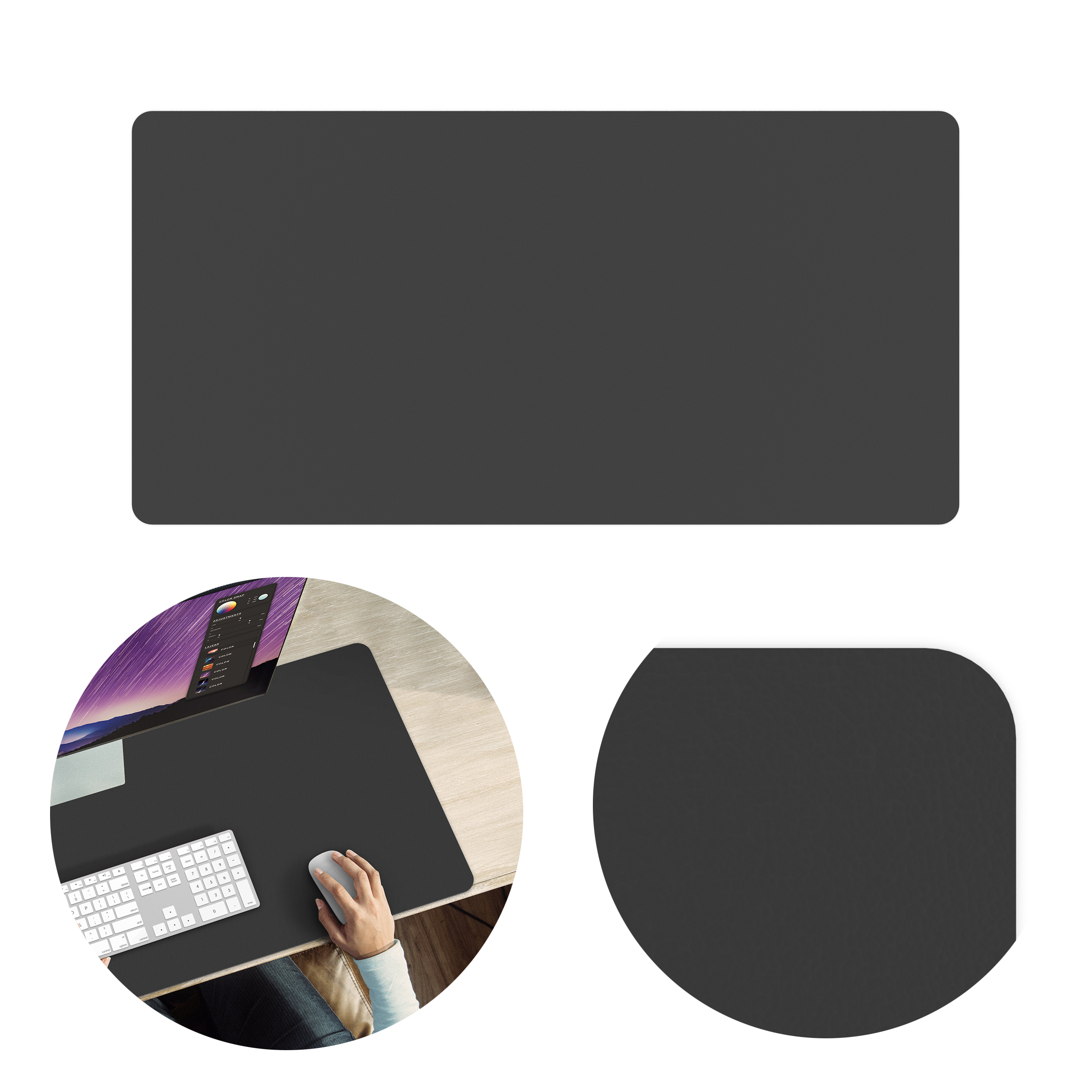 DeskShield: Contemporary Desk Mat (BLACK) 9